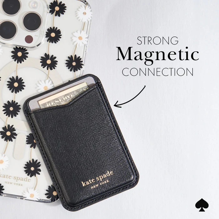 Kate Spade New York MagSafe Card Holder Magnetic Wallet - Black - Image 5