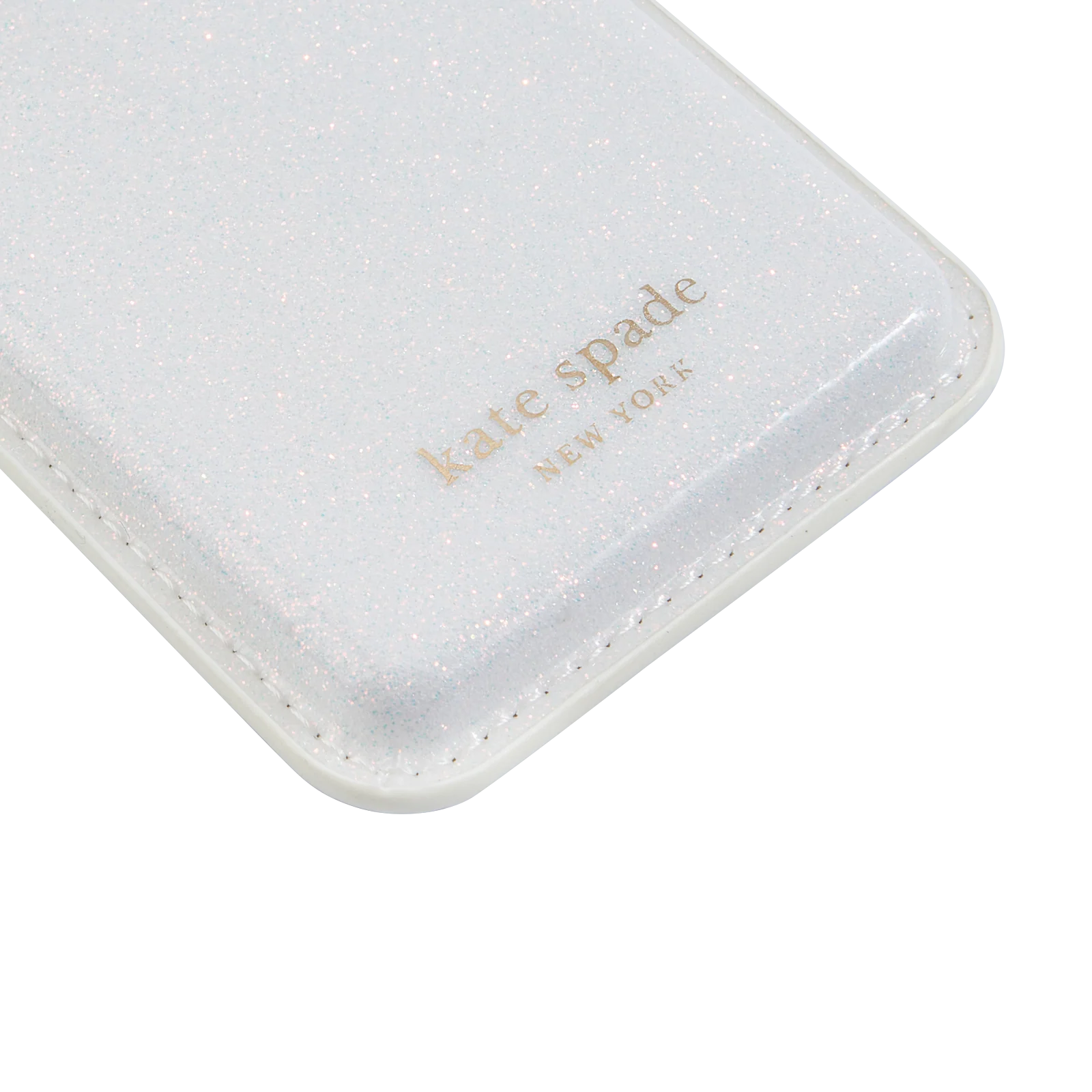 Kate Spade New York MagSafe Card Holder Magnetic Wallet - White Glitter - Image 5