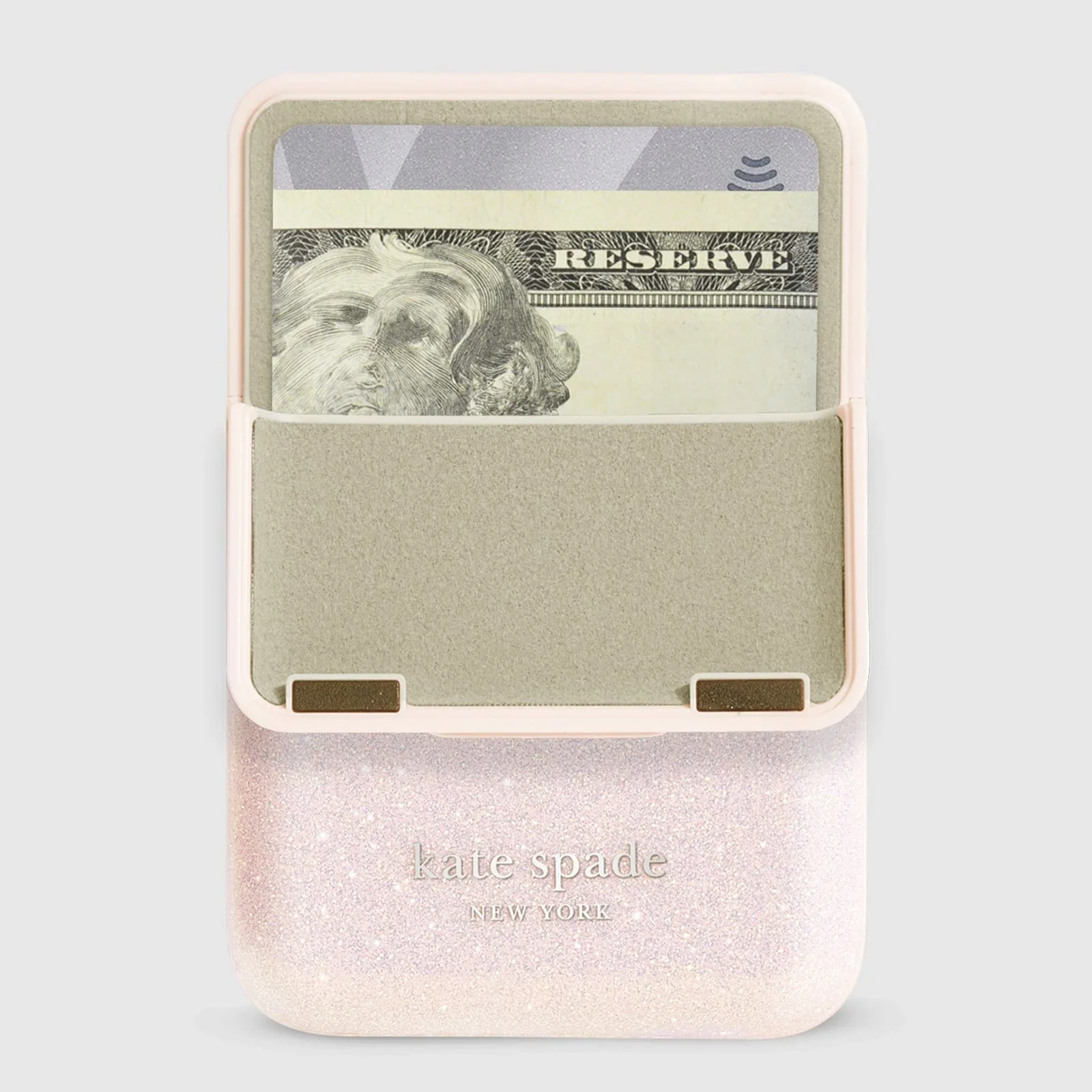 Kate Spade New York MagSafe Flip Magnetic Wallet - Sparkle Pink - Image 2