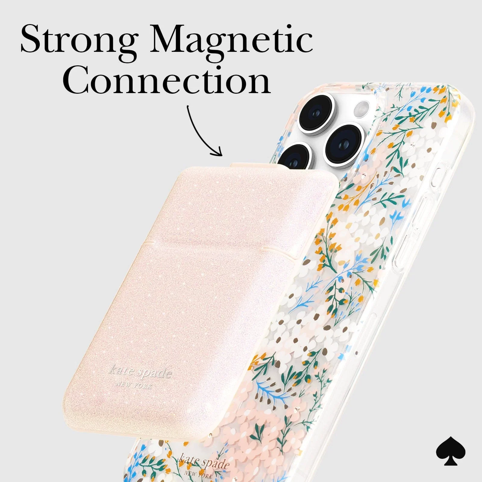 Kate Spade New York MagSafe Flip Magnetic Wallet - Sparkle Pink - Image 6
