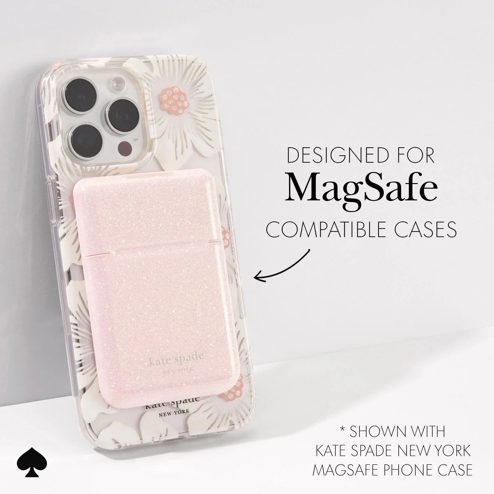 Kate Spade New York MagSafe Flip Magnetic Wallet - Sparkle Pink - Image 7