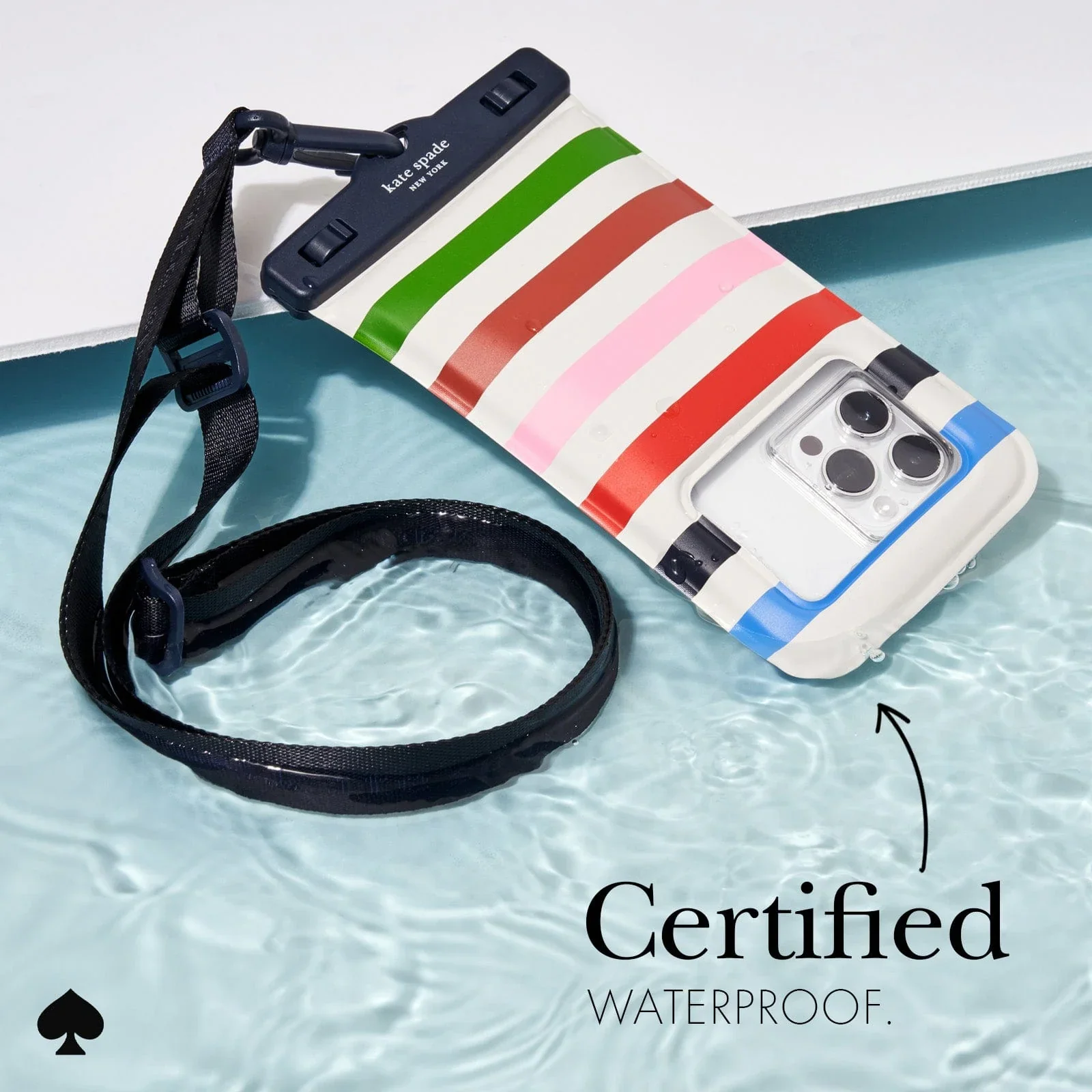 Kate Spade New York Waterproof Floating Pouch - Adventure Stripe - Image 2
