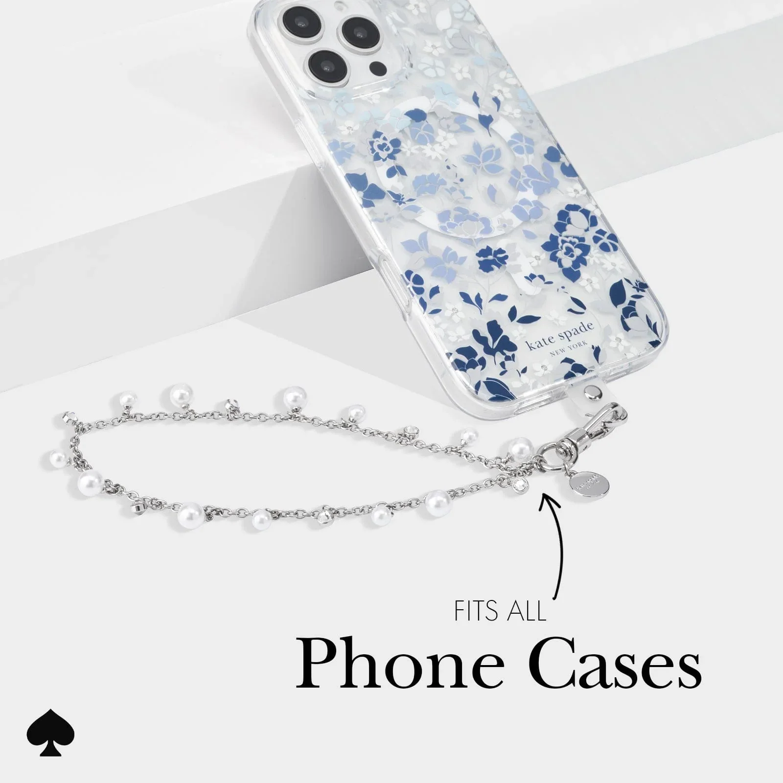 Kate Spade Phone Charm Wrist Strap - Dazzling Pearl - Image 2