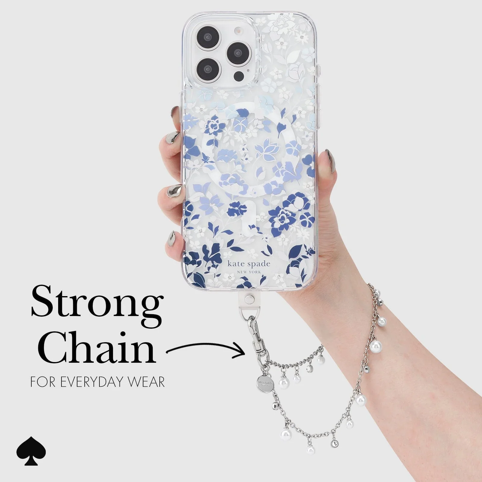 Kate Spade Phone Charm Wrist Strap - Dazzling Pearl - Image 3