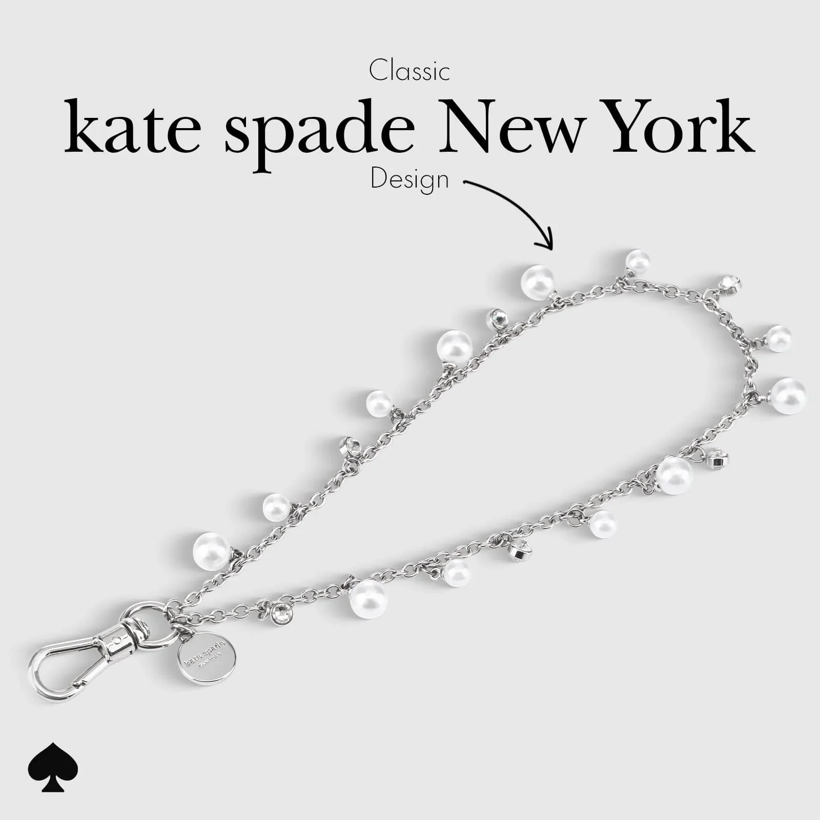 Kate Spade Phone Charm Wrist Strap - Dazzling Pearl - Image 5