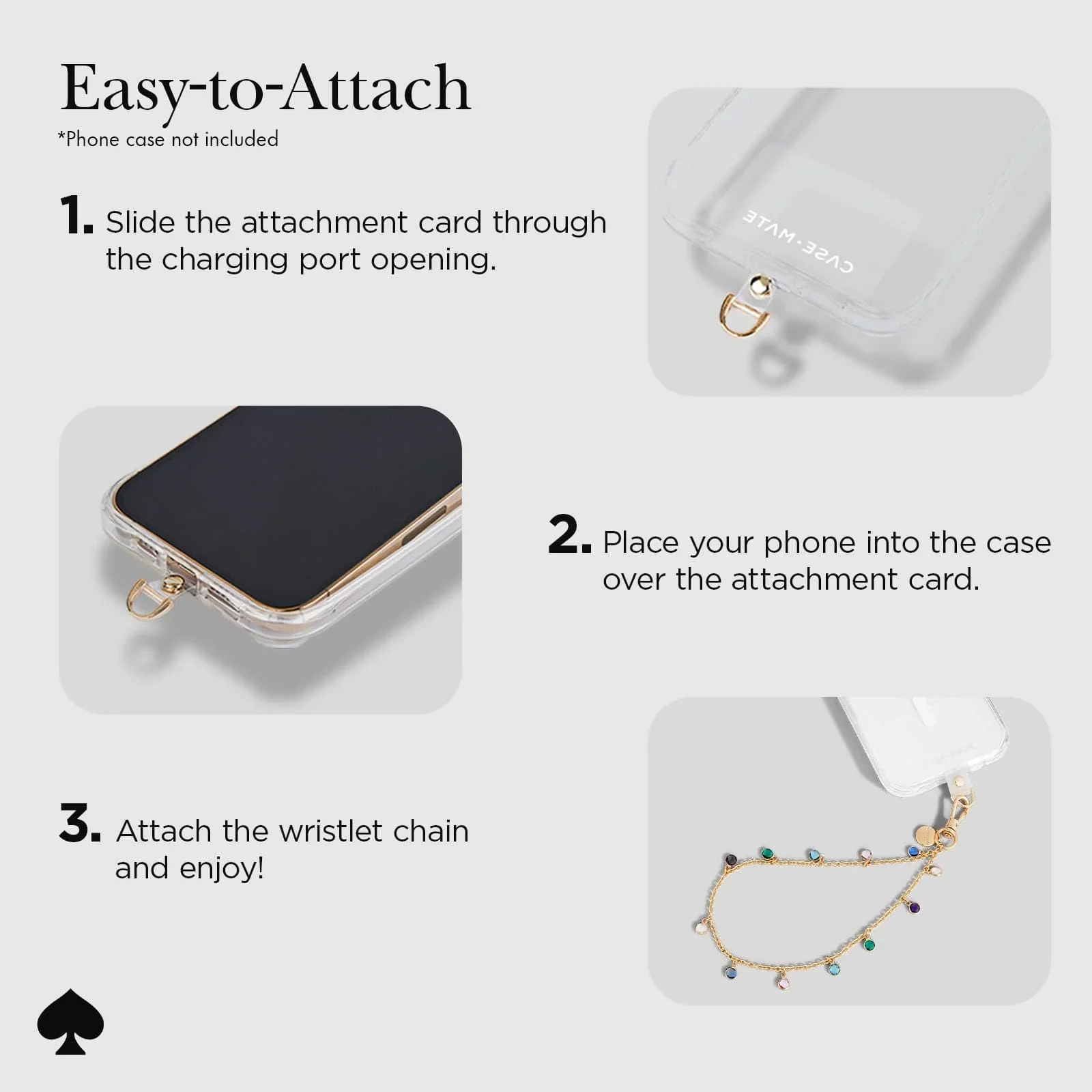 Kate Spade Phone Charm Wrist Strap - High Shine - Image 6