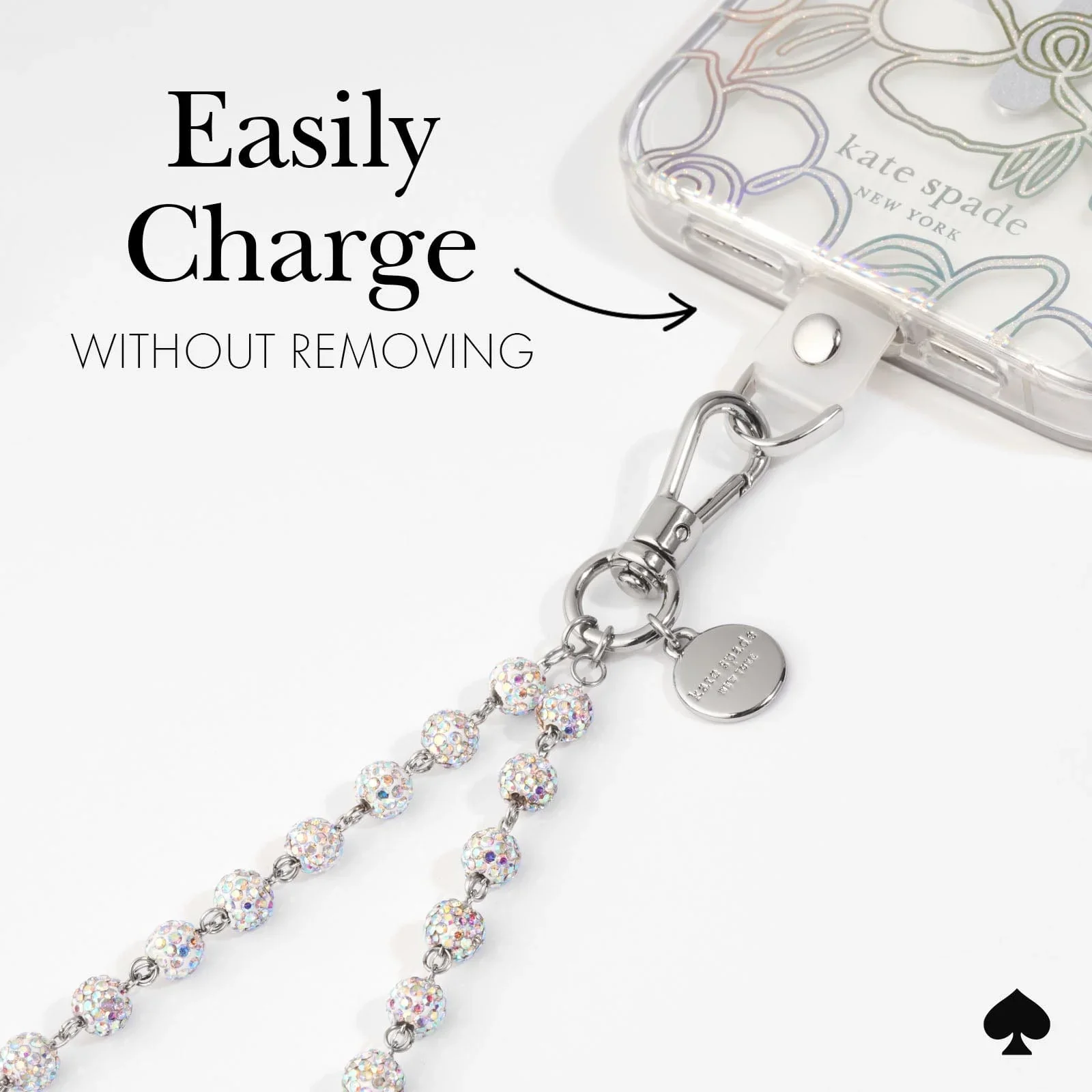 Kate Spade Phone Charm Wrist Strap - Razzle Dazzle - Image 2