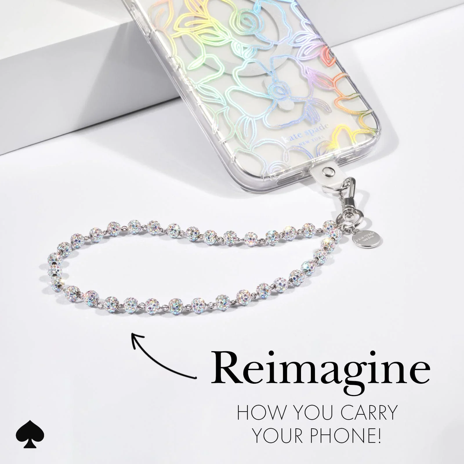 Kate Spade Phone Charm Wrist Strap - Razzle Dazzle - Image 5