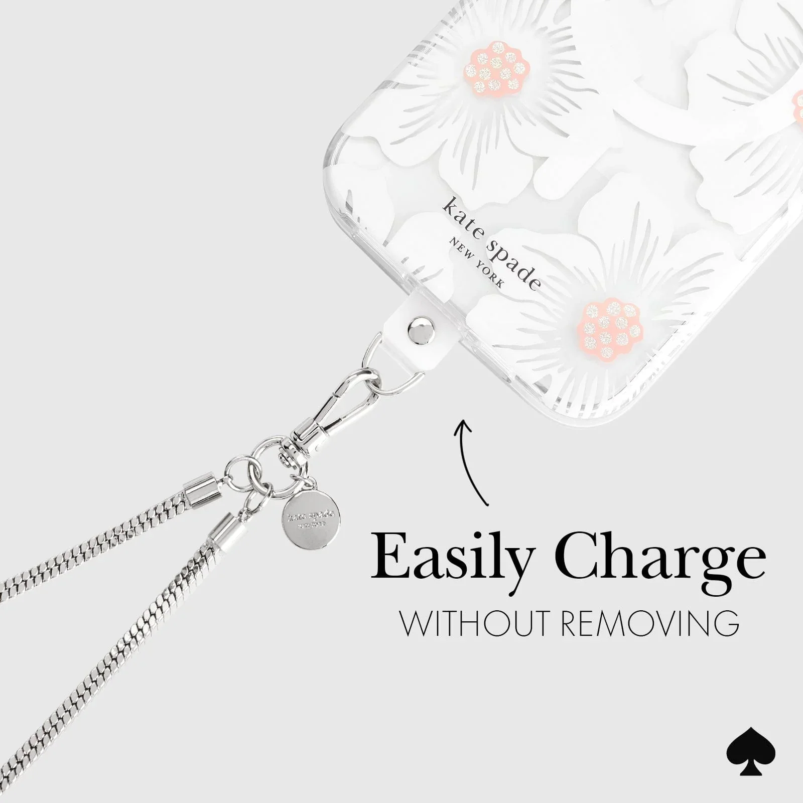 Kate Spade Phone Crossbody - Heart of Silver - Image 4