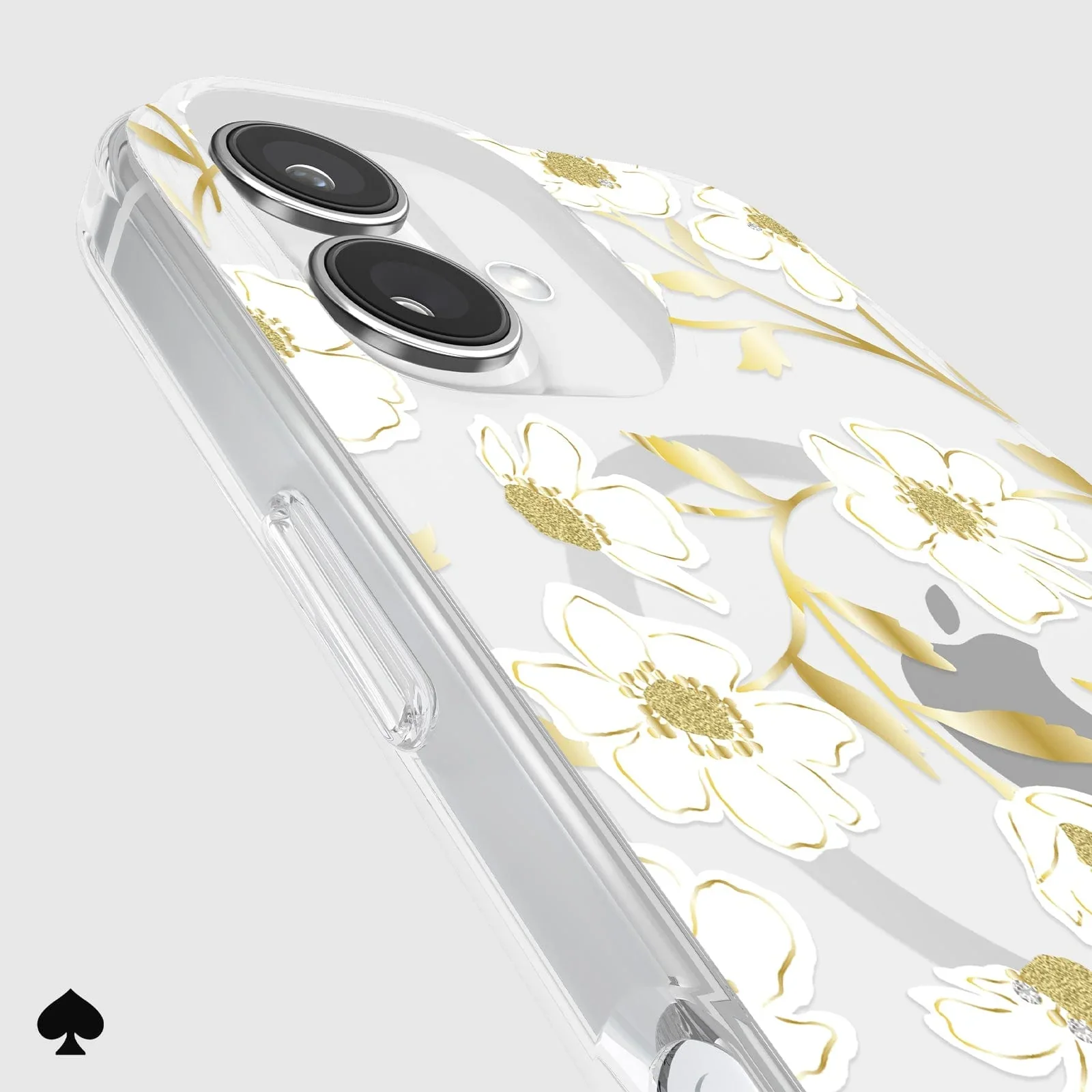 Kate Spade Sunshine Floral MagSafe Case for iPhone 16 Standard Clear / Gold - Image 4