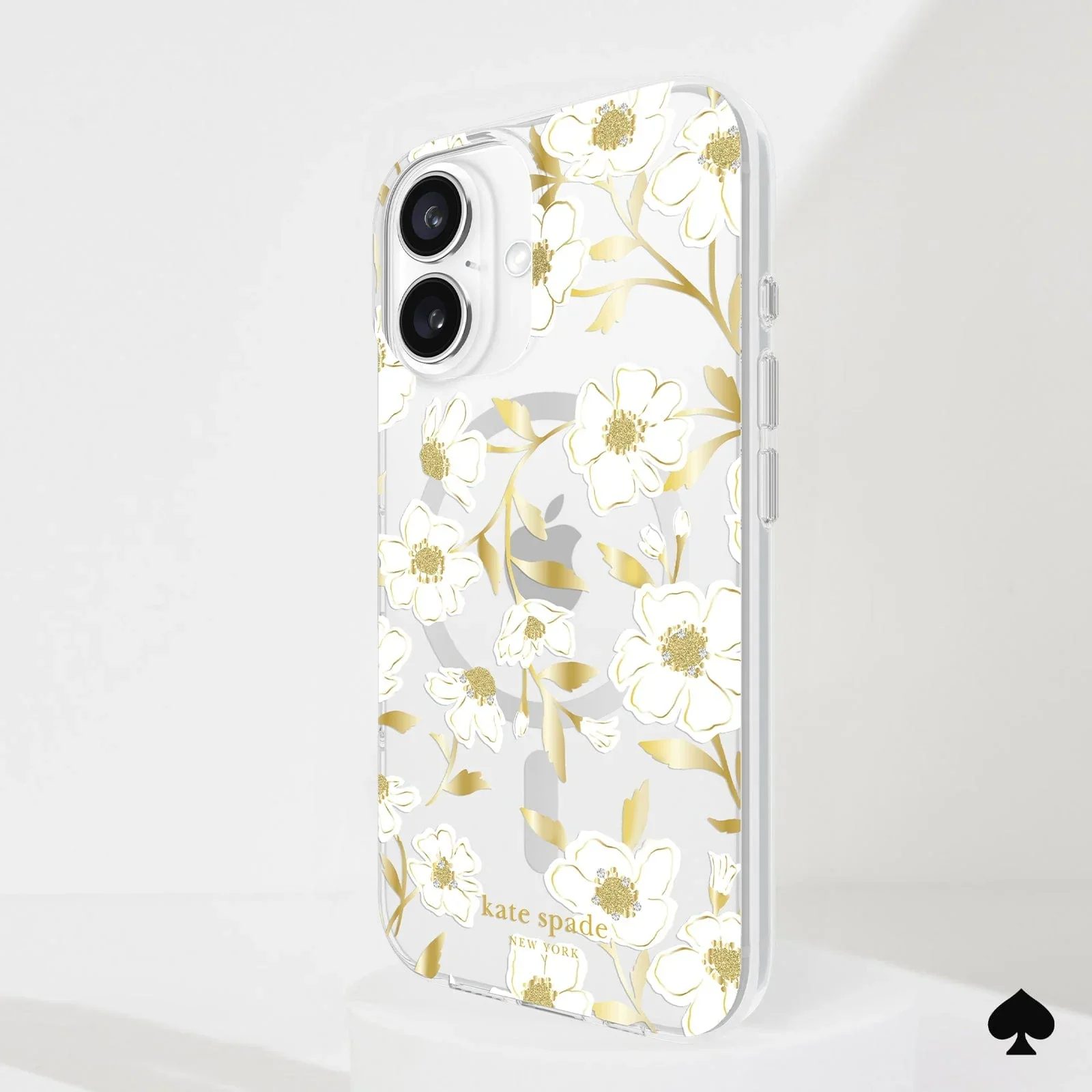Kate Spade Sunshine Floral MagSafe Case for iPhone 16 Standard Clear / Gold - Image 7