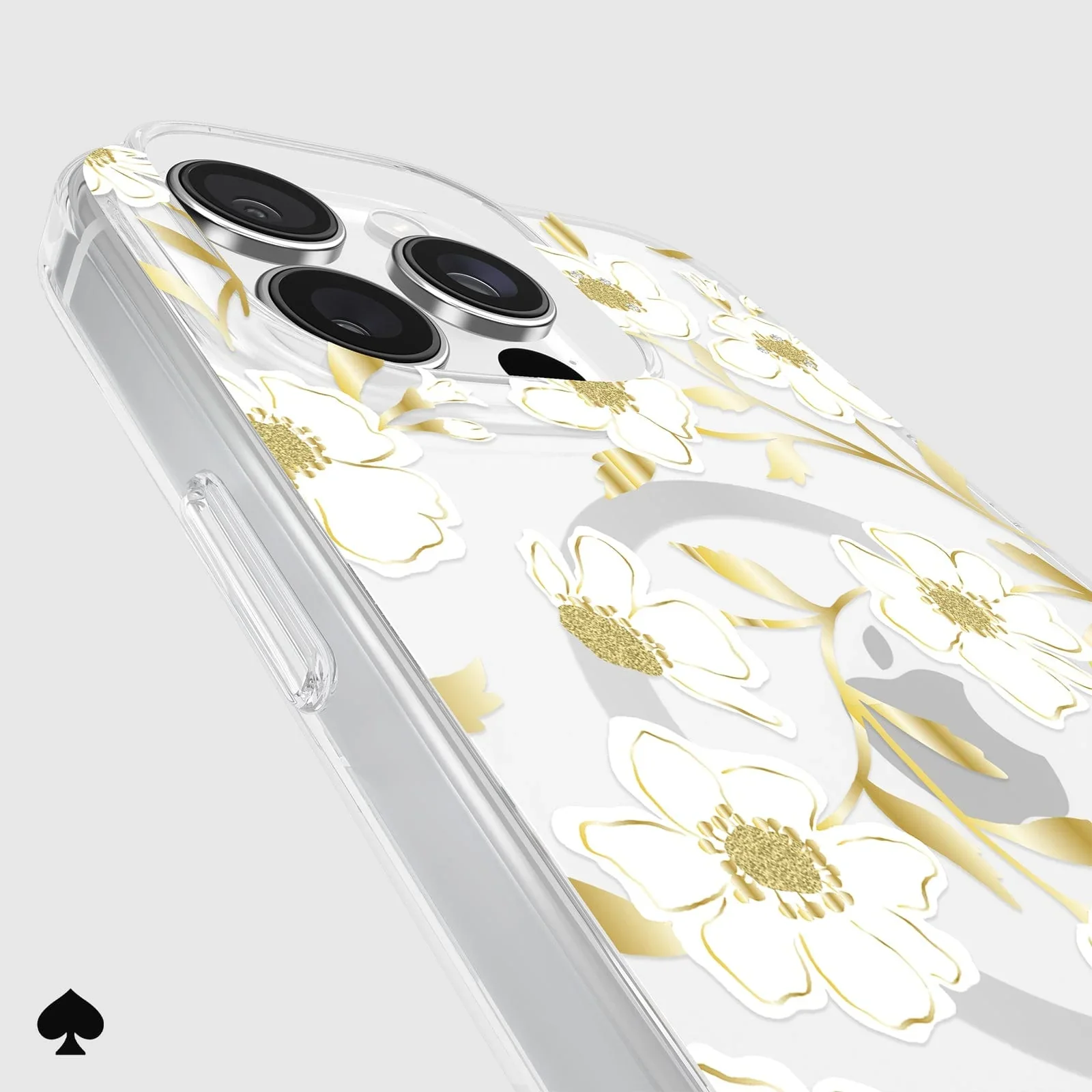 Kate Spade Sunshine Floral MagSafe Case for iPhone 16 Pro Max Clear / Gold - Image 4