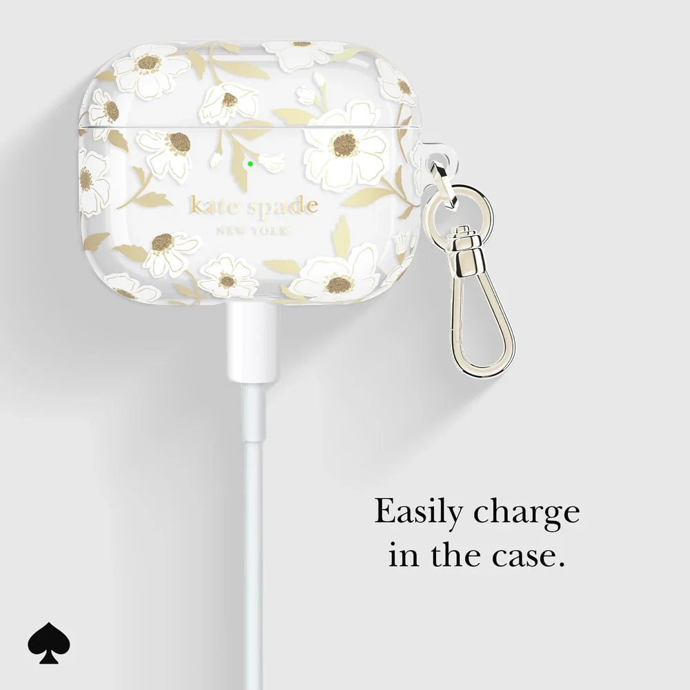 Kate Spade Sunshine Floral with Gold Clip for AirPods Pro 3 - Image 4