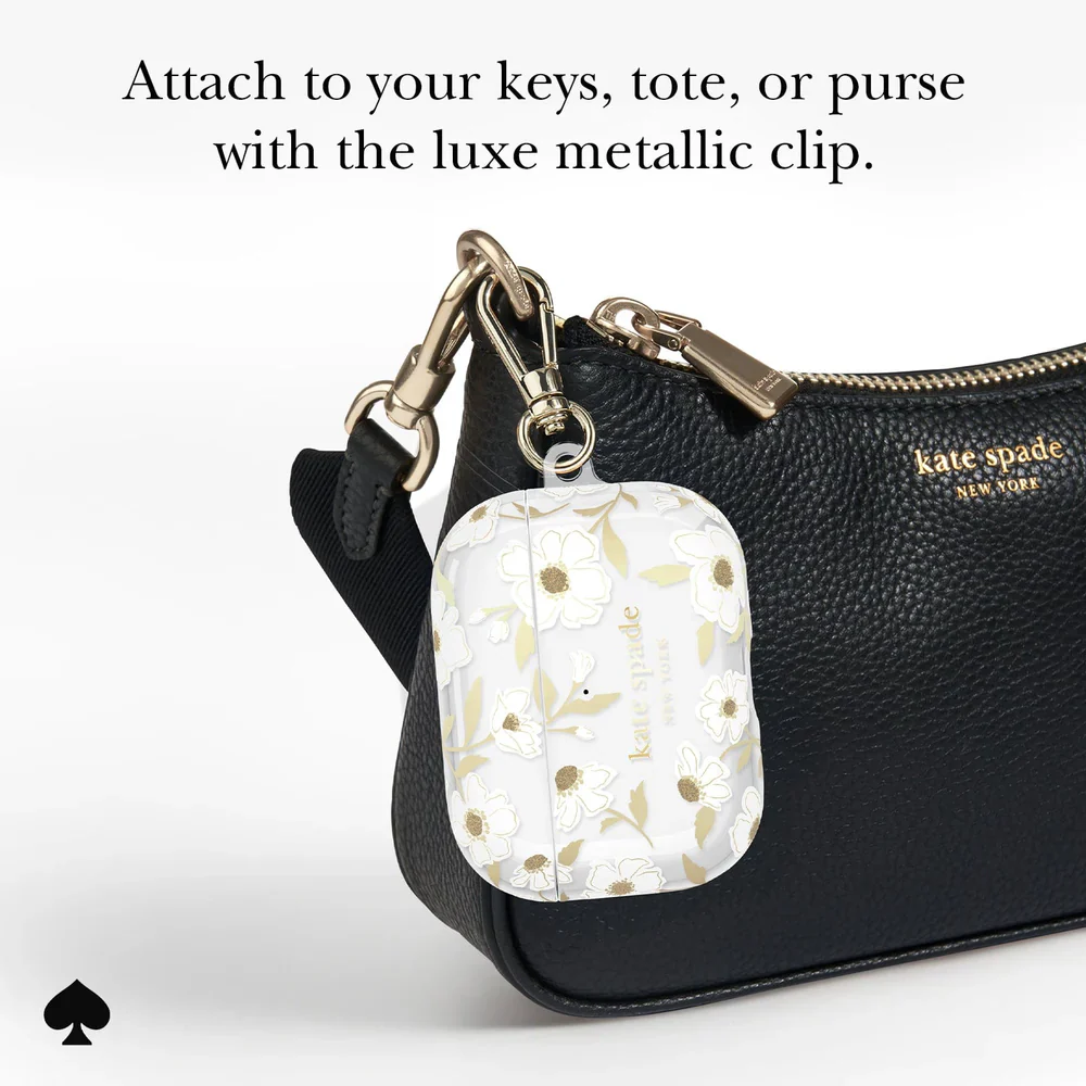 Kate Spade Sunshine Floral with Gold Clip for AirPods Pro 3 - Image 5