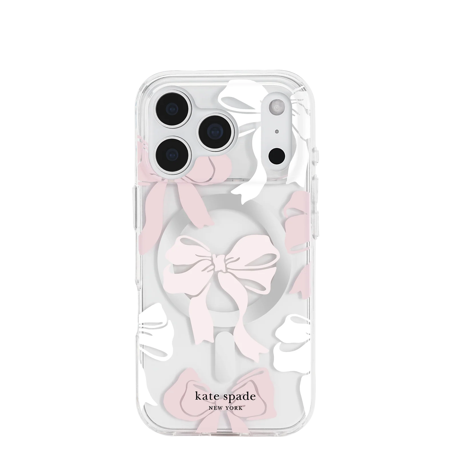 Kate Spade Tied With A Bow MagSafe Case for iPhone 17 Pro Max - Clear / Pink / White - Image 3