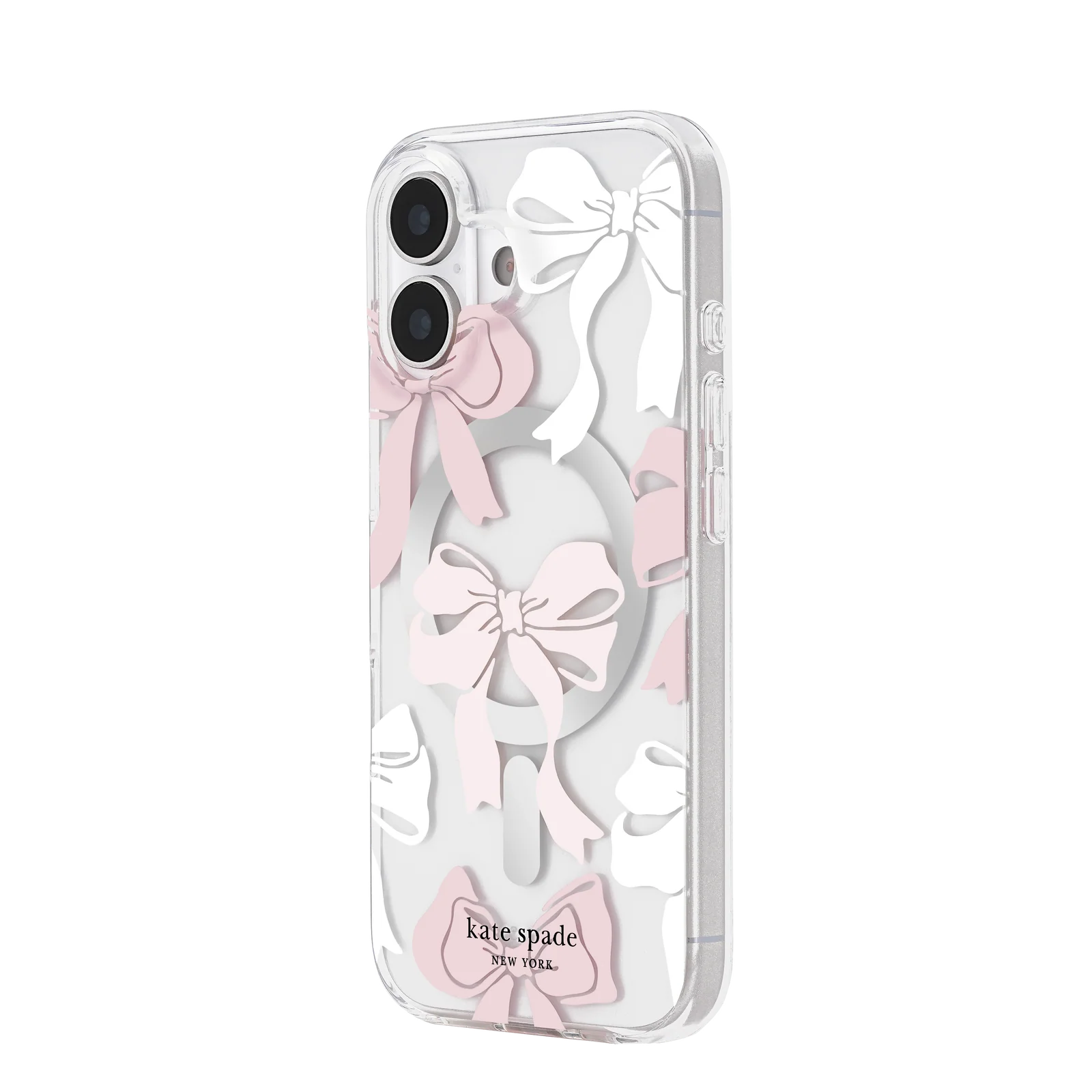 Kate Spade Tied With A Bow MagSafe Case for iPhone 17 Standard 6.3 - Clear / Pink / White - Image 2
