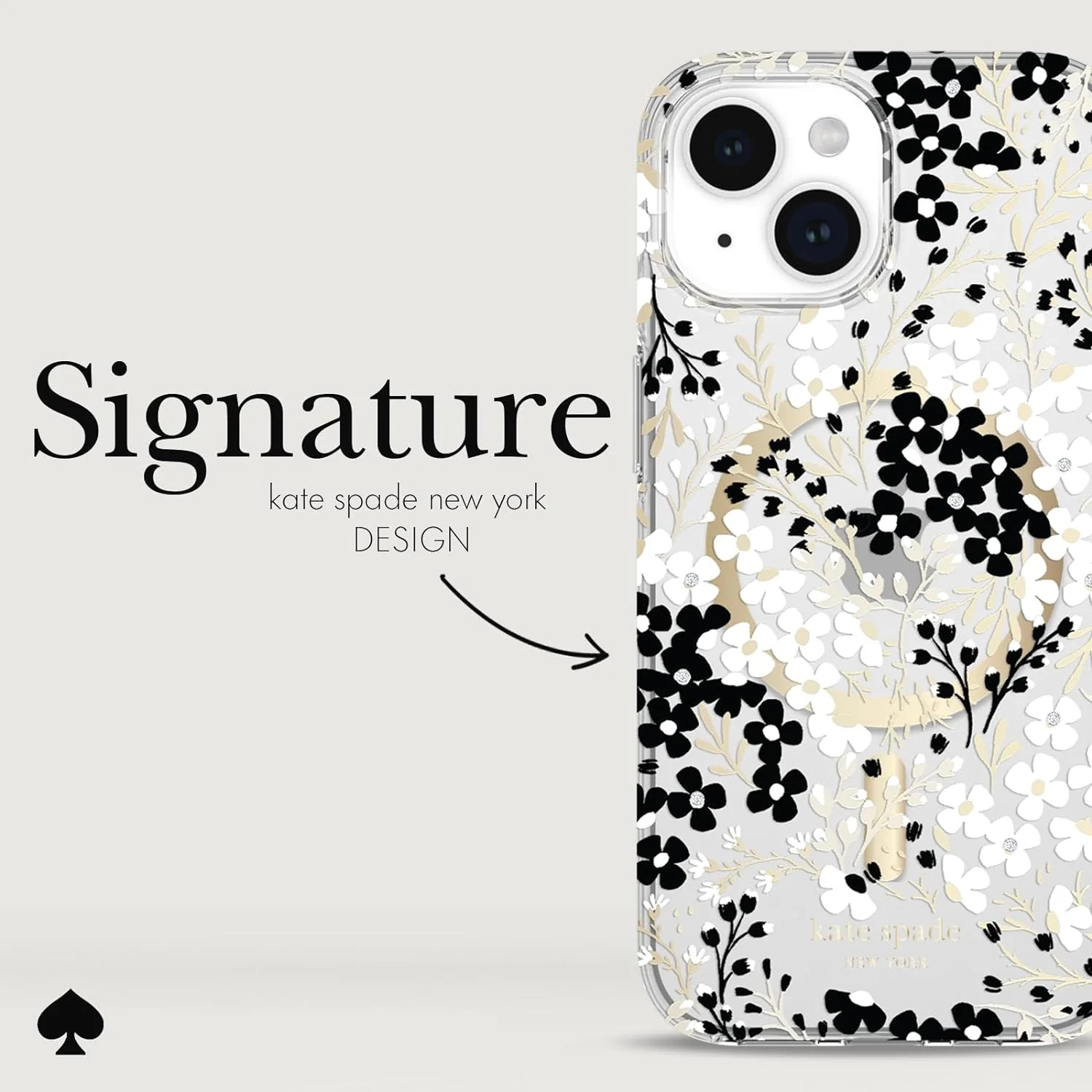 Kate Spade MagSafe Case iPhone 15 / 14 / 13 Standard 6.1 inch - Multi Floral - Image 3