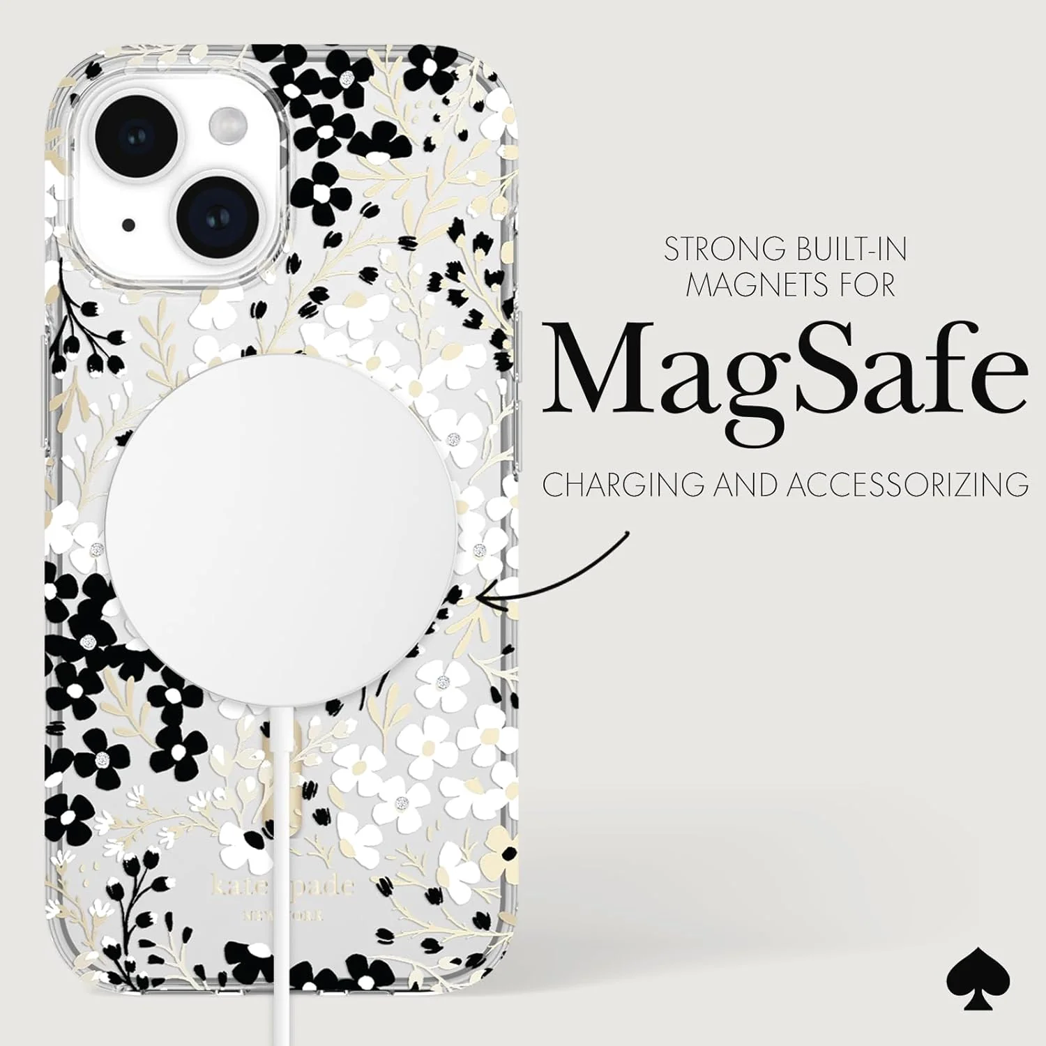 Kate Spade MagSafe Case iPhone 15 / 14 / 13 Standard 6.1 inch - Multi Floral - Image 4