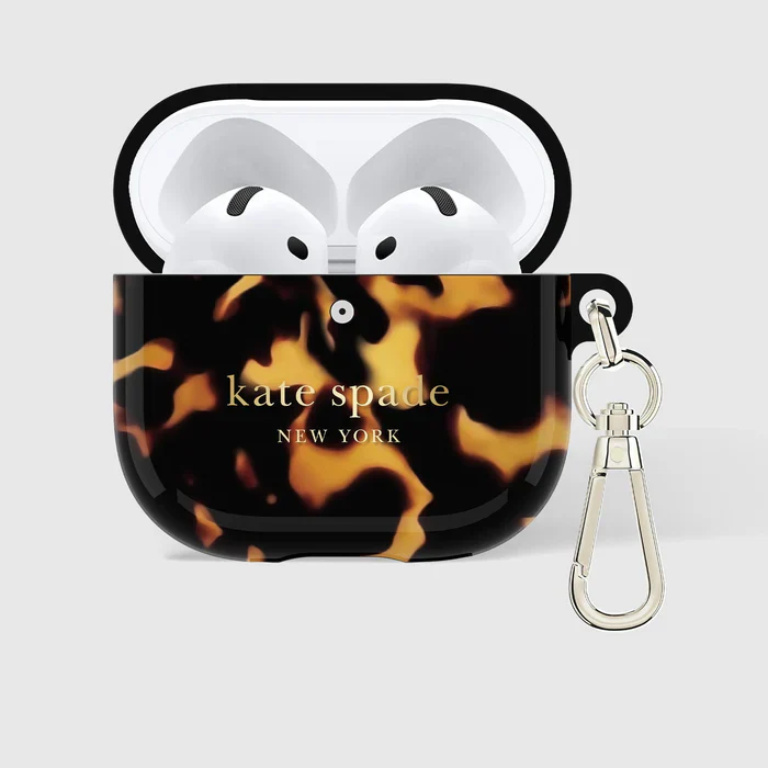 Kate Spade Tortoise with Gold Clip for AirPods 4 - Image 2