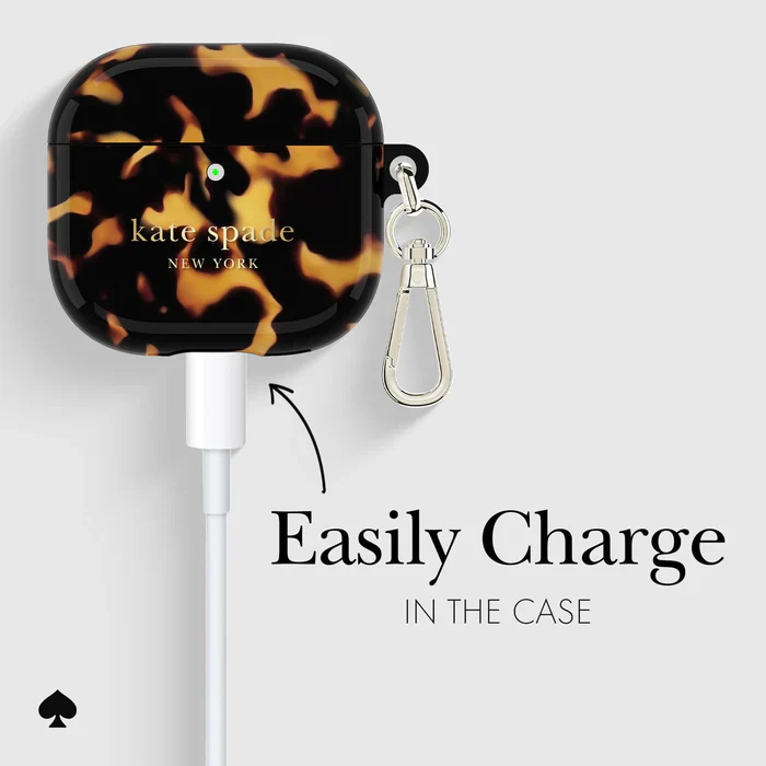 Kate Spade Tortoise with Gold Clip for AirPods 4 - Image 4
