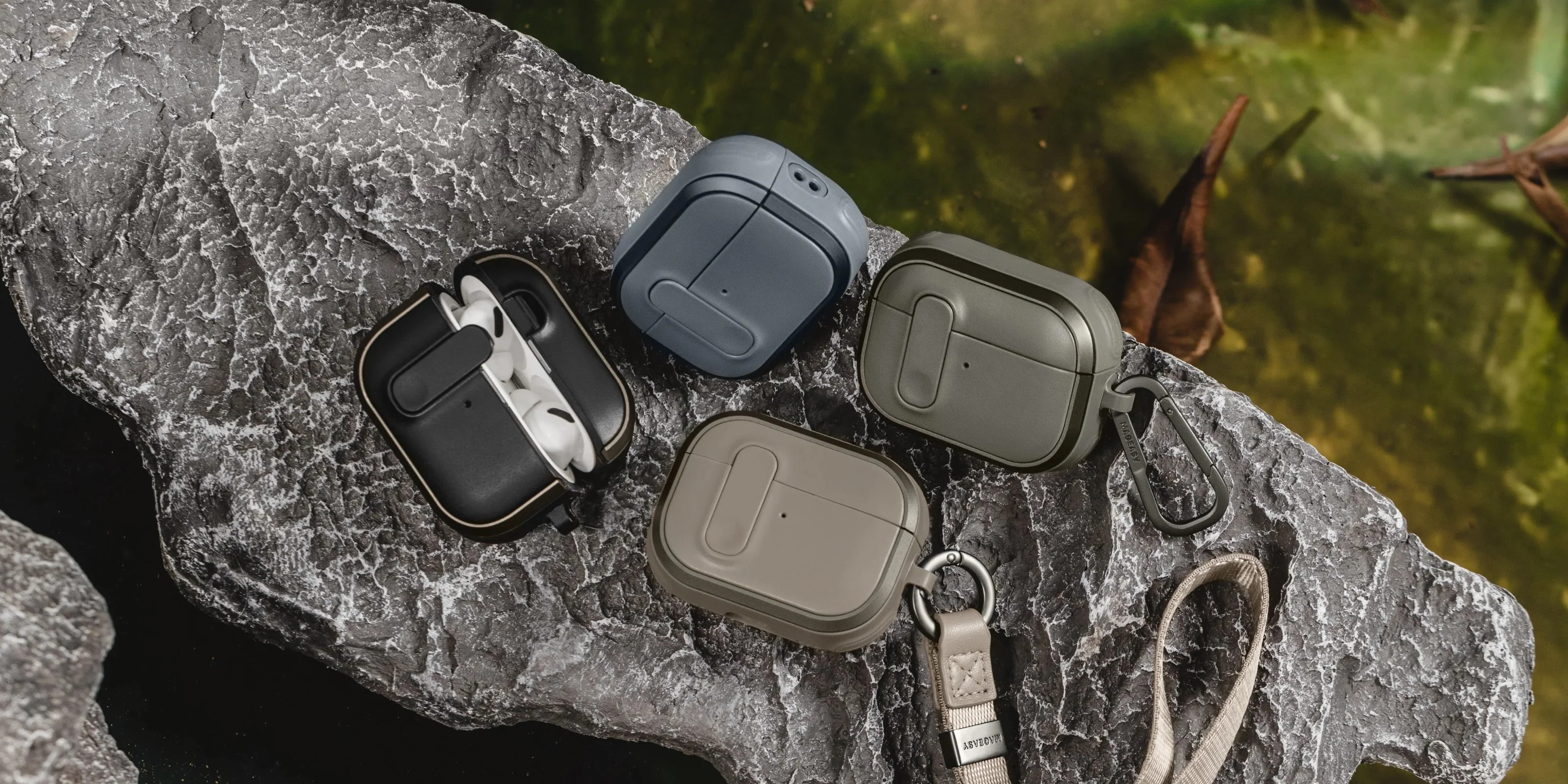 Mageasy Airpod 4 Outdoor Case Odyssey Magnetic Closure & Wrist Strap - Metal Black - Image 16