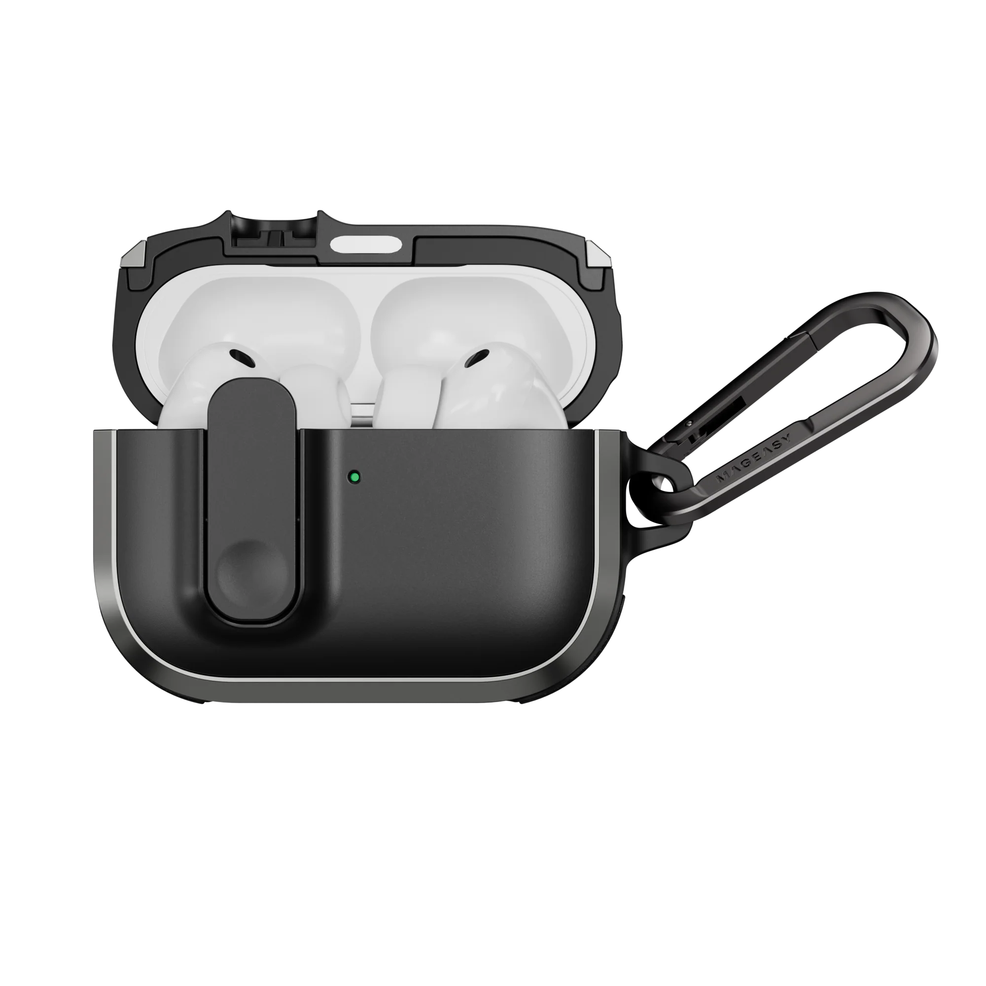 Mageasy Airpod Pro 3 Outdoor Case Odyssey Magnetic Closure & Wrist Strap - Metal Black - Image 3