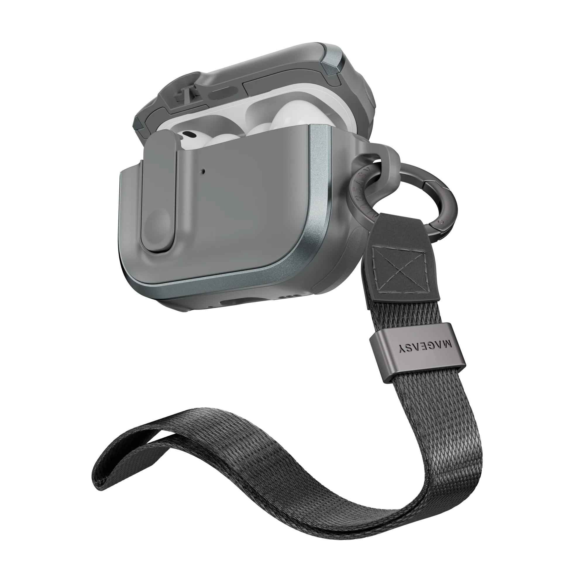 Mageasy Airpod Pro 3 Outdoor Case Odyssey Magnetic Closure & Wrist Strap - Metal Mist - Image 6