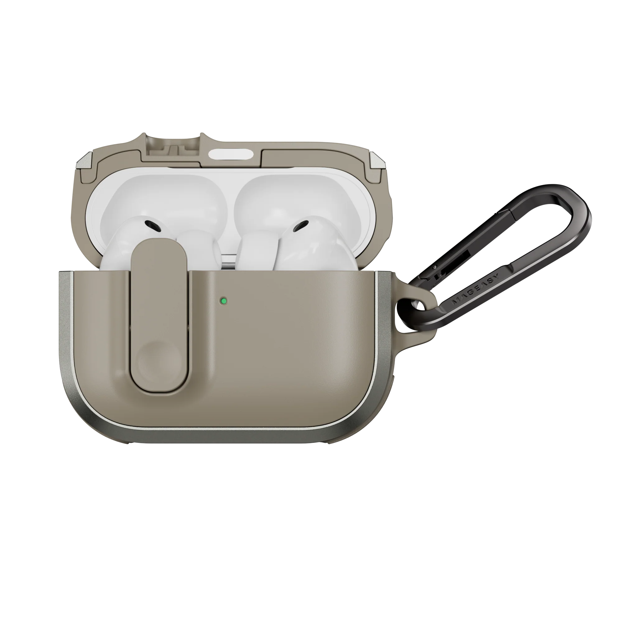 Mageasy Airpod Pro 3 Outdoor Case Odyssey Magnetic Closure & Wrist Strap - Metal Sand - Image 3