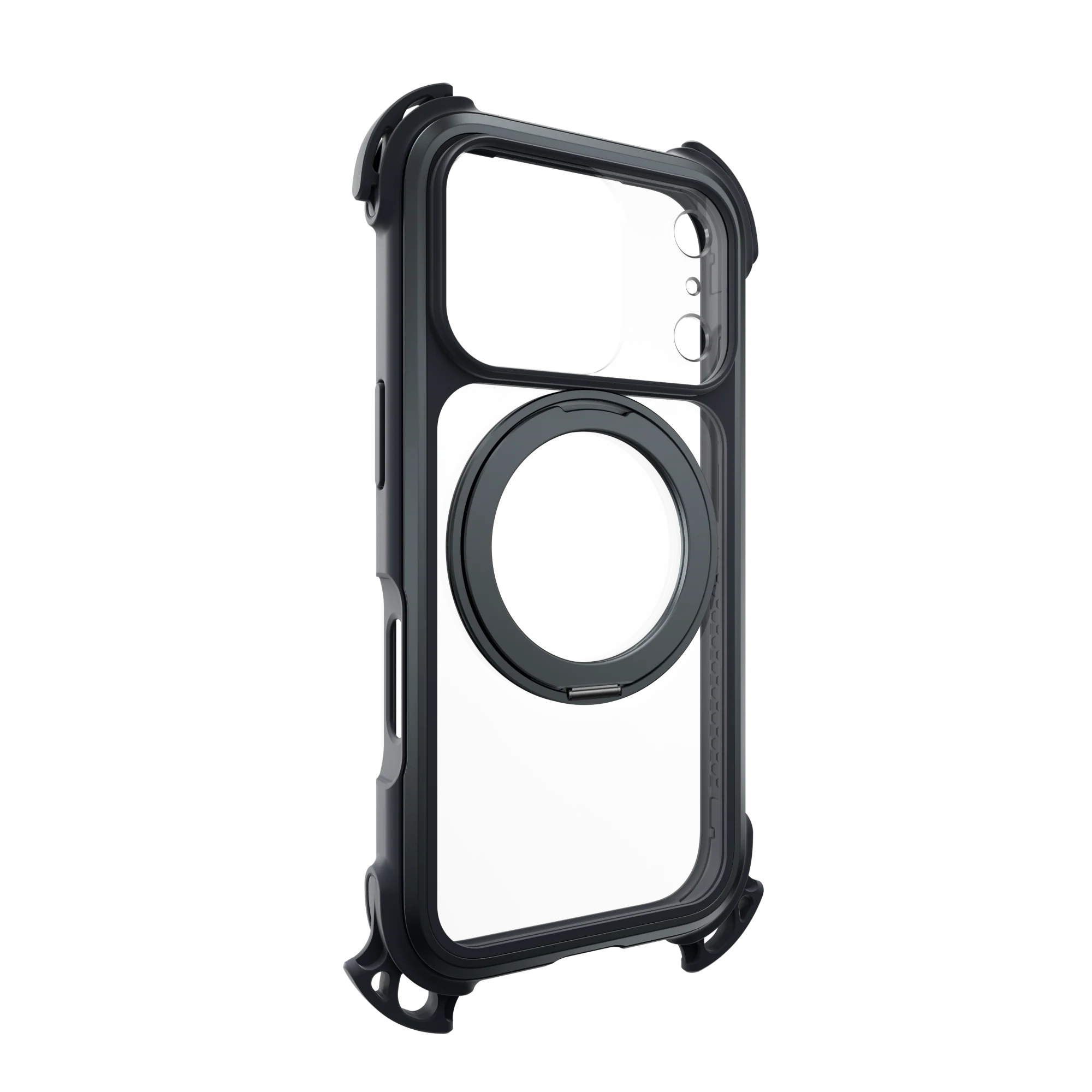Mageasy Odyssey Ultra M 360 Tough Case & Stand & Lanyard for iPhone 17 Pro - Midnight Black - Image 4
