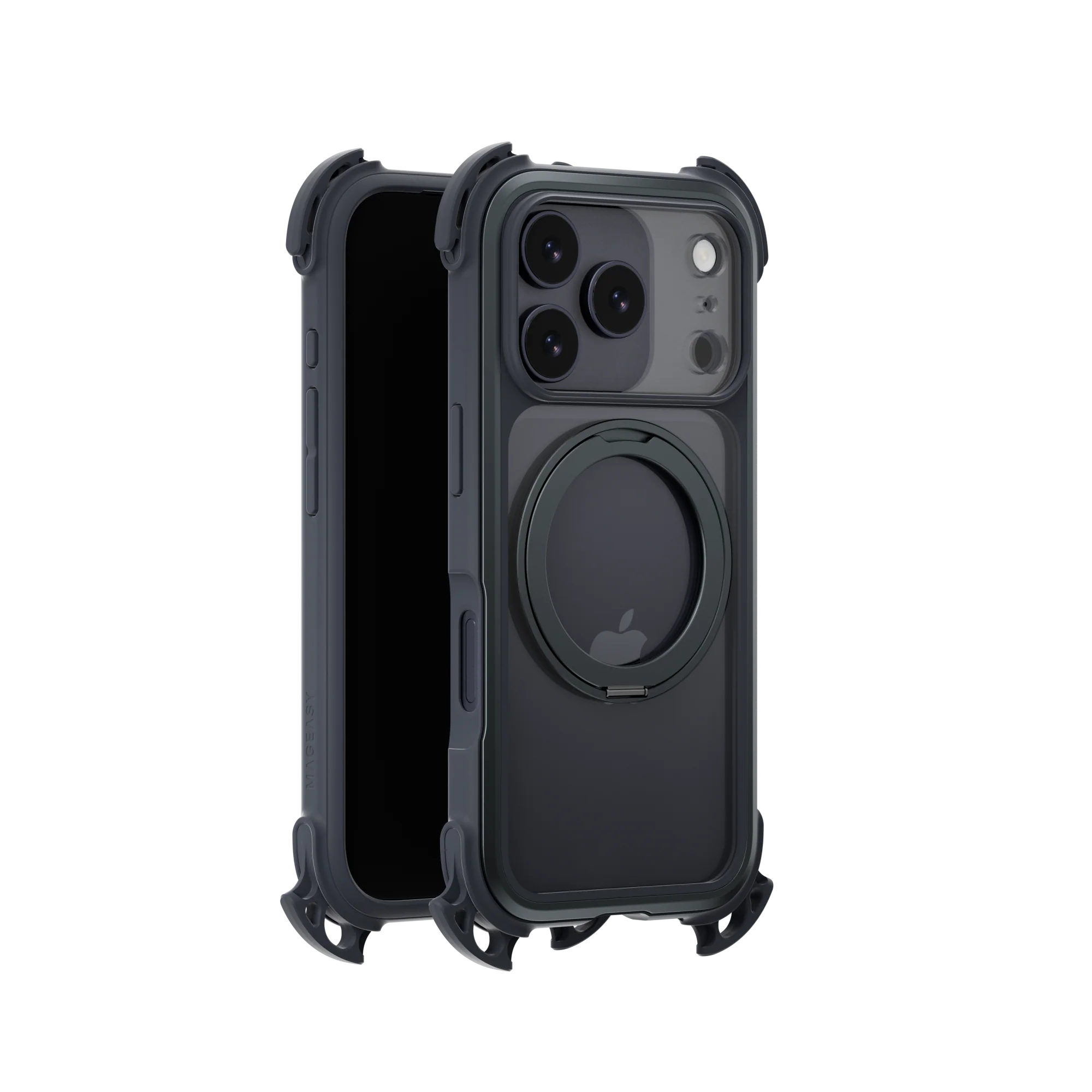 Mageasy Odyssey Ultra M 360 Tough Case & Stand & Lanyard for iPhone 17 Pro - Midnight Black - Image 7