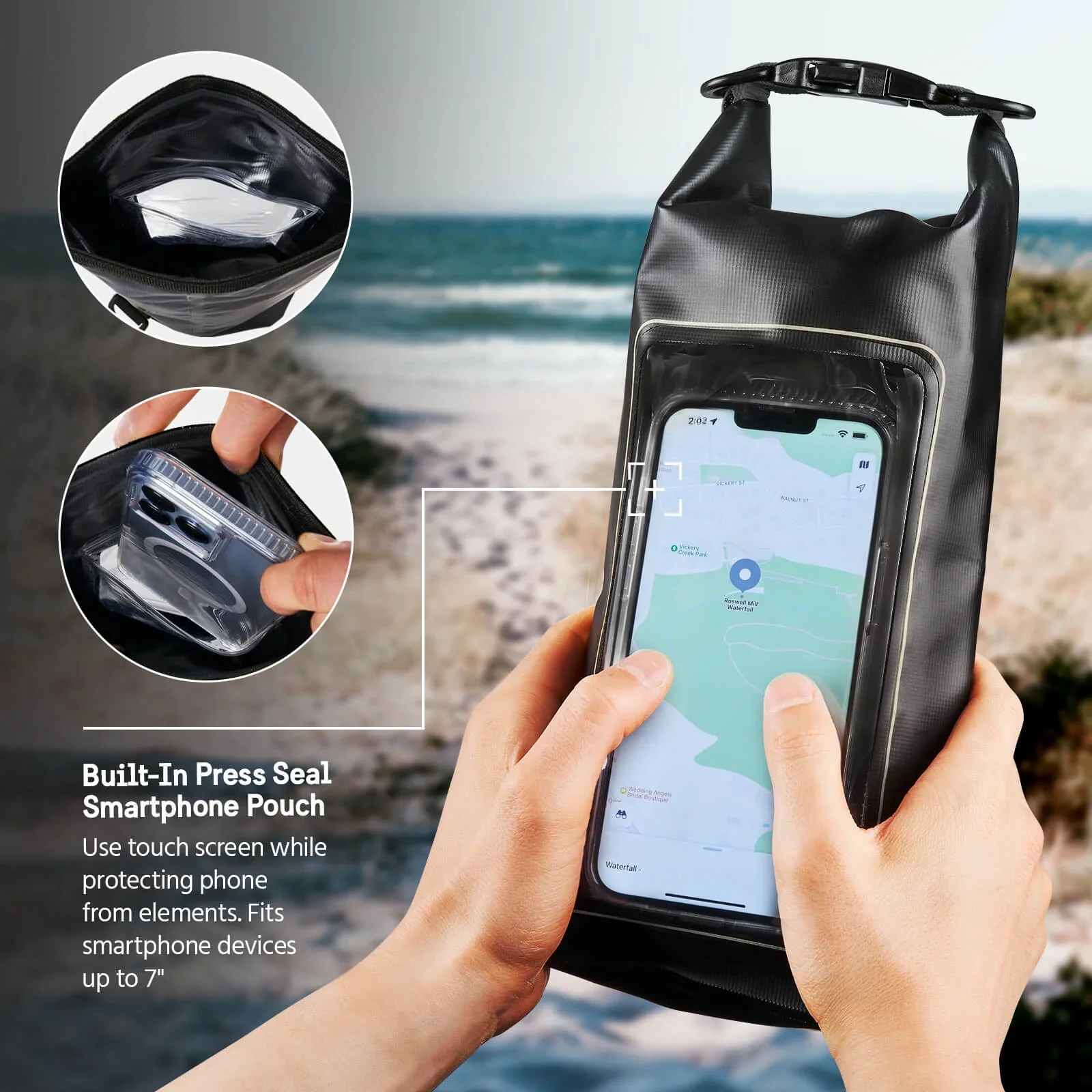 Pelican Marine Waterproof 2L Dry Bag - Stealth Black - Image 5