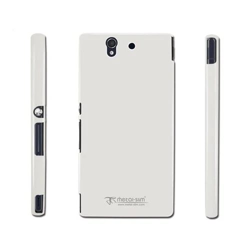 Metal-Slim Hard PC Case with UV coating for Sony Xperia Z - White - Image 2
