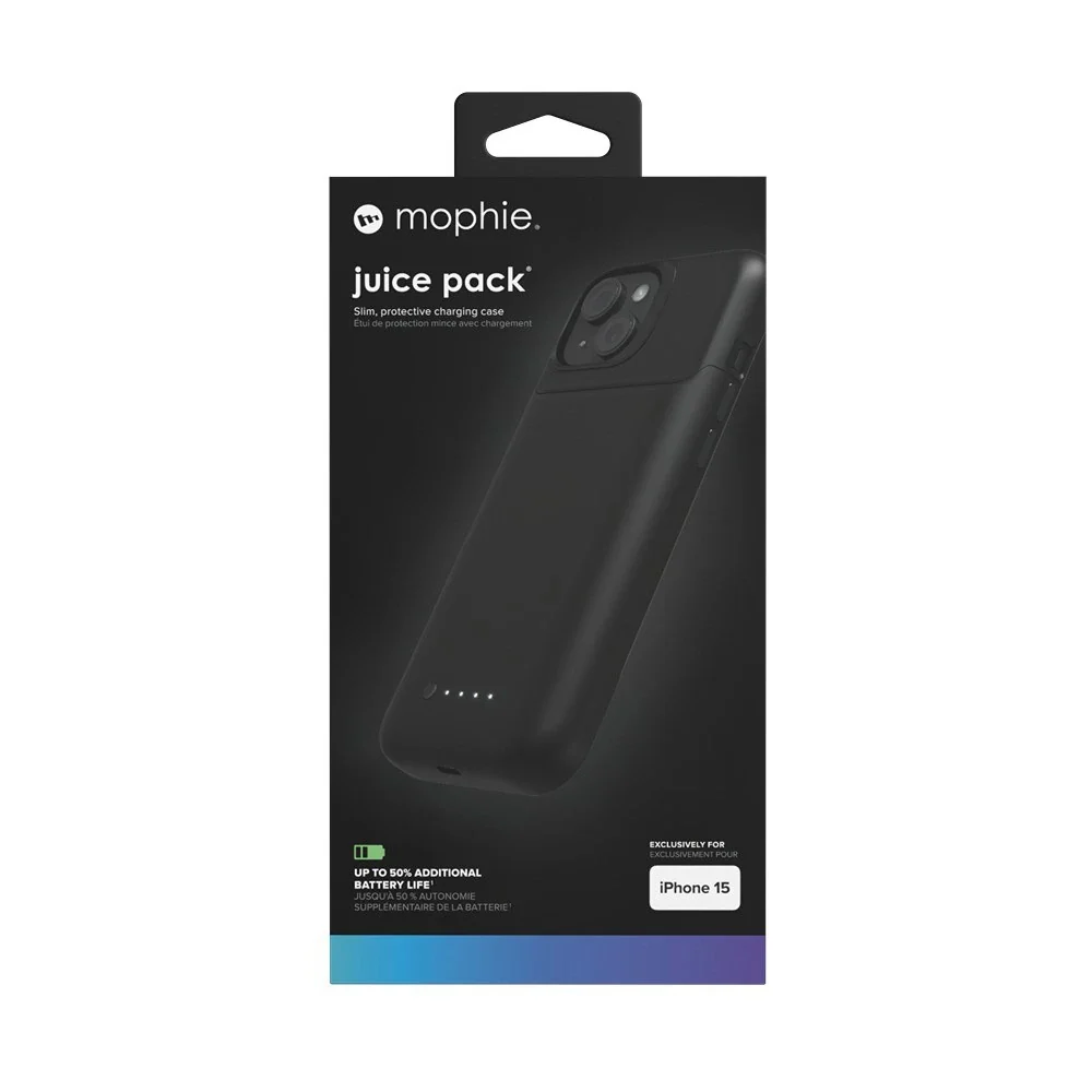 Mophie Juice Pack  2400mAh Battery Case iPhone 15 - Black - Image 7