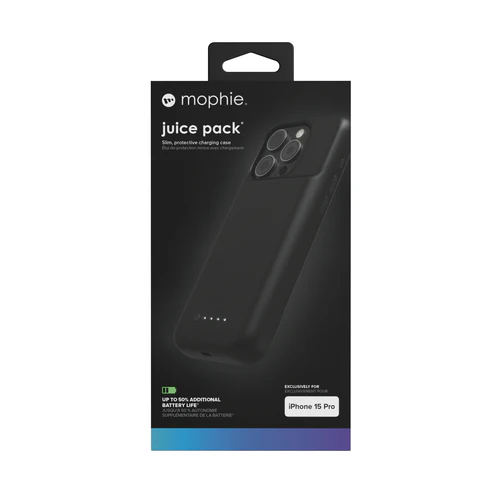 Mophie Juice Pack  2400mAh Battery Case iPhone 15 Pro - Black - Image 3