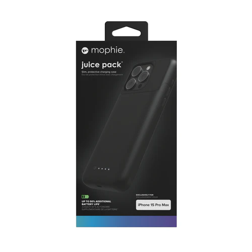 Mophie Juice Pack  3000mAh Battery Case iPhone 15 Pro Max - Black - Image 5