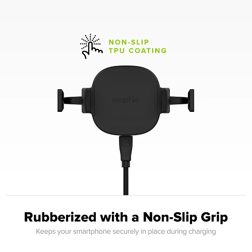 Mophie Wireless Charge Stream Vent Mount for iPhone Xs/X & Samsung Black - Image 3