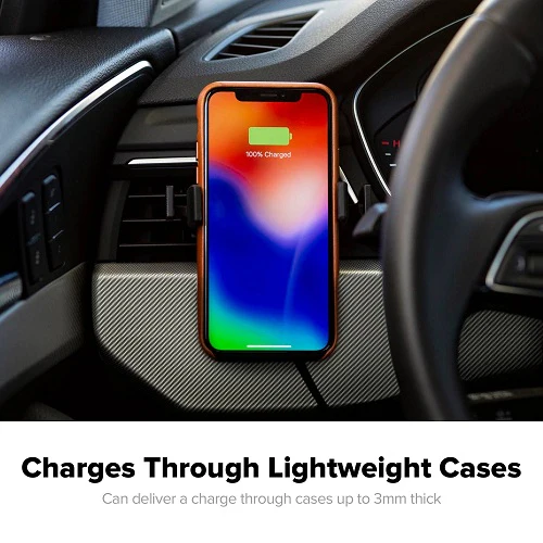 Mophie Wireless Charge Stream Vent Mount for iPhone Xs/X & Samsung Black - Image 7