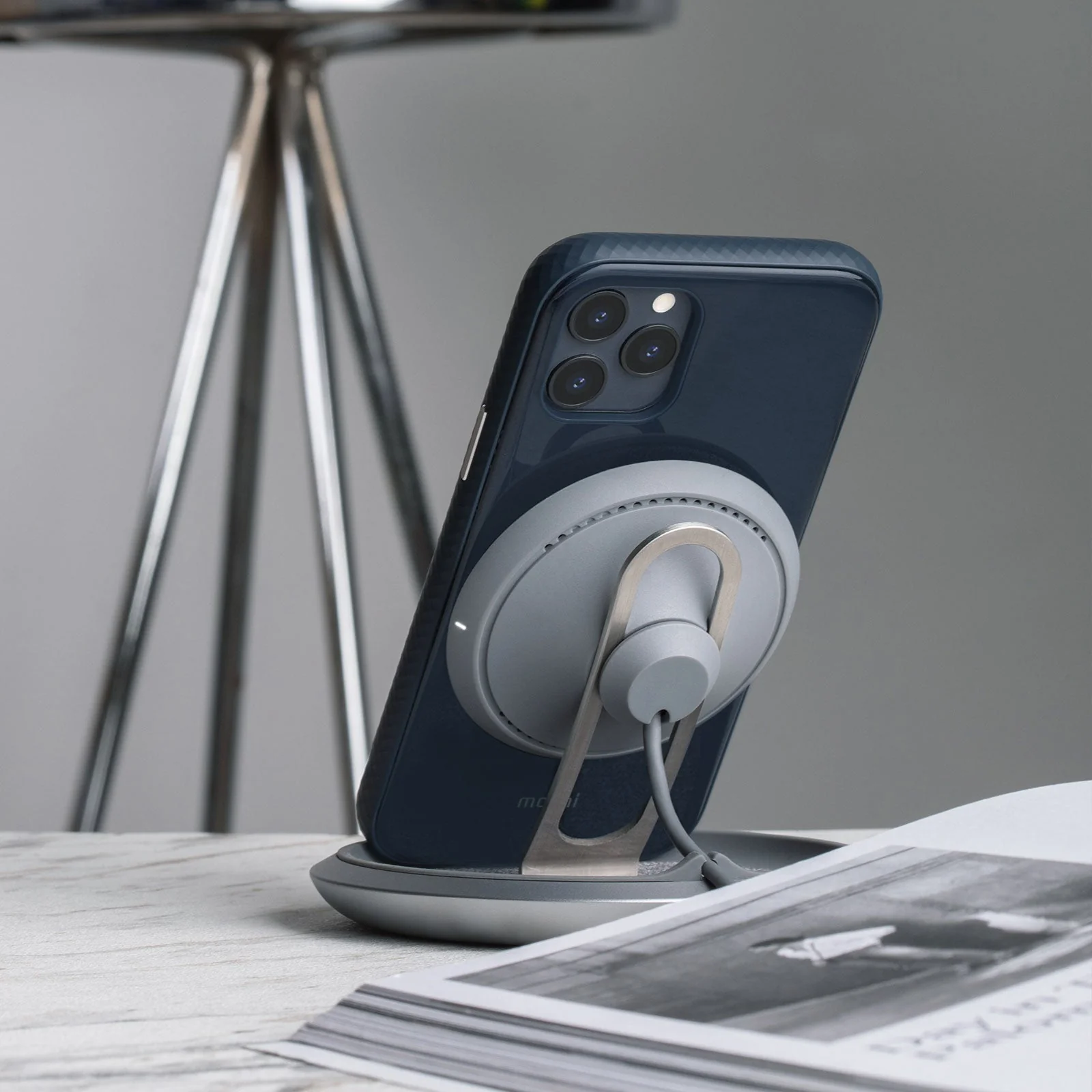 Moshi iGlaze Slim Hardshell Case For iPhone 12 Mini - Slate Blue - Image 5