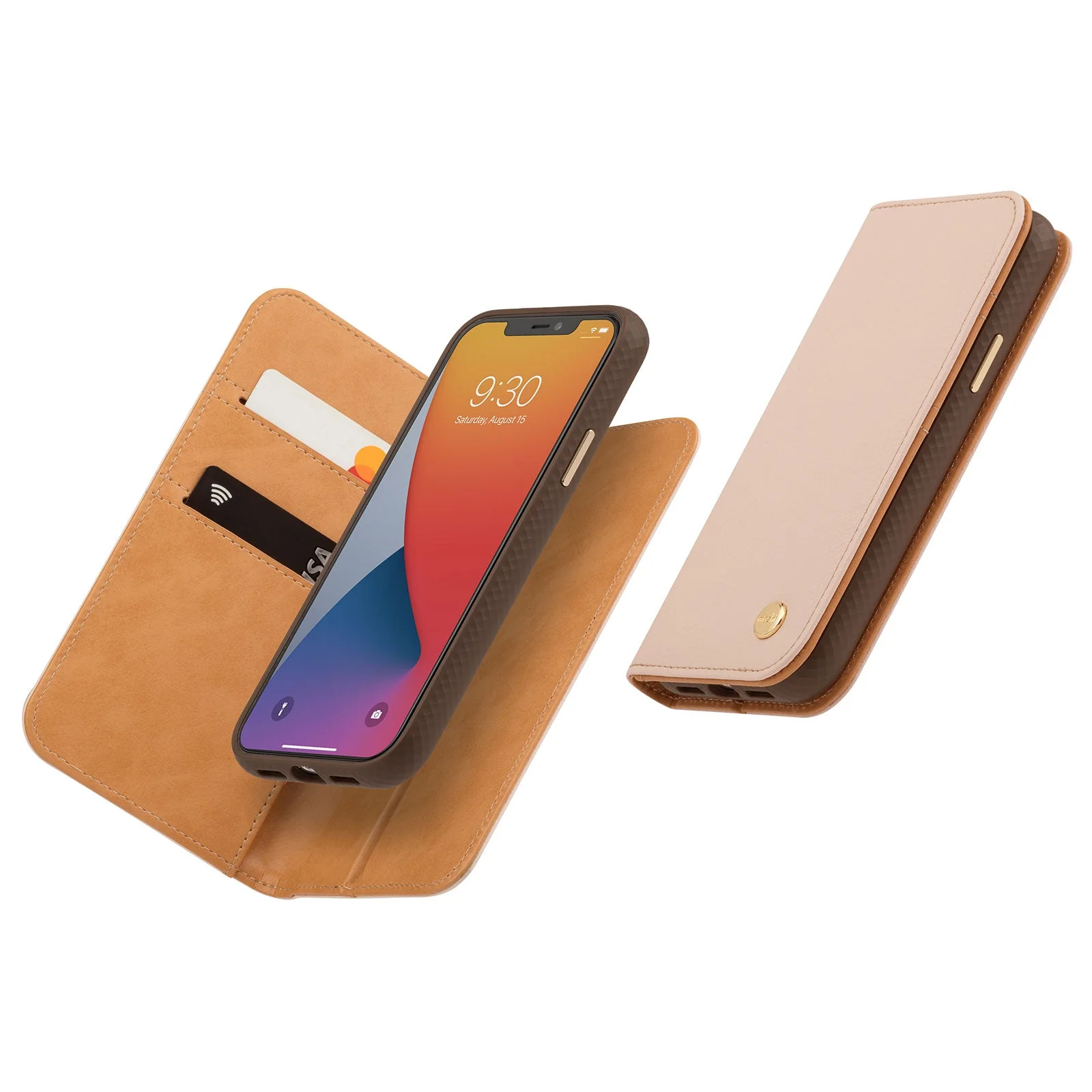 Moshi Overture Wallet Case For iPhone 12 Mini - Luna Pink - Image 2