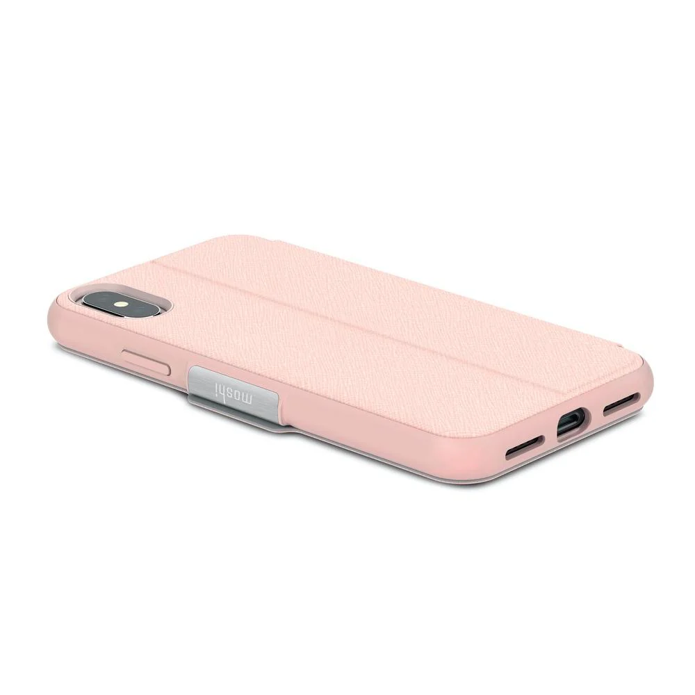 Moshi SenseCover Touch-Sensitive Folio Case For iPhone XS / X - Luna Pink - Image 5