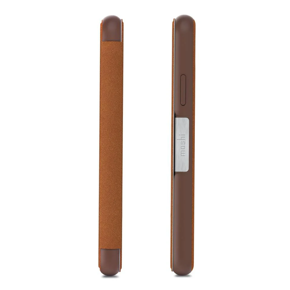 Moshi SenseCover Touch-Sensitive Folio Case For iPhone XS / X - Caramel Brown - Image 4