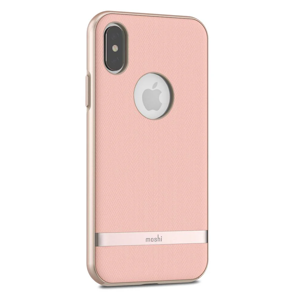 Moshi Vesta Ultra Slim Protective Textile Case For iPhone XS / X - Blossom Pink - Image 2