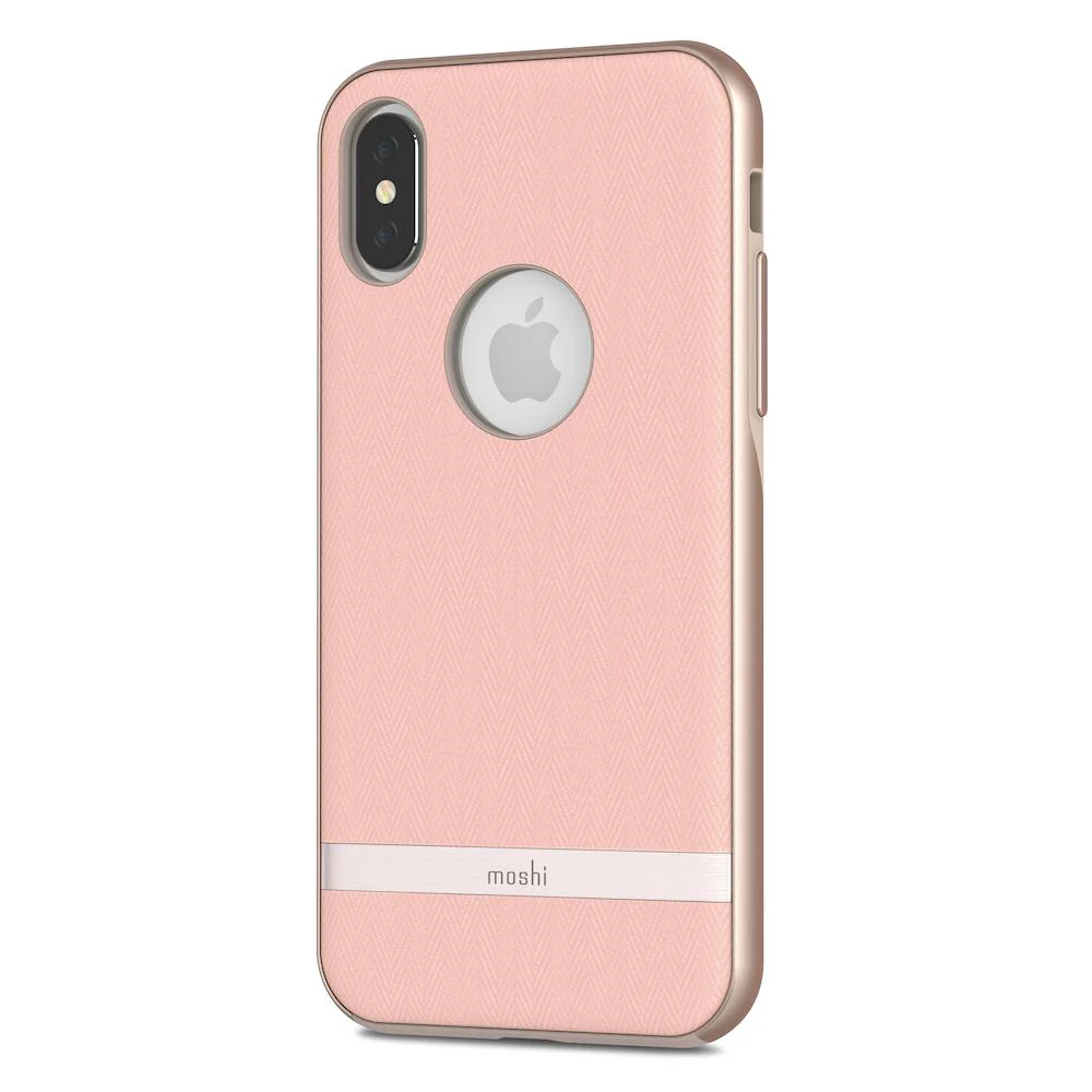 Moshi Vesta Ultra Slim Protective Textile Case For iPhone XS / X - Blossom Pink - Image 5