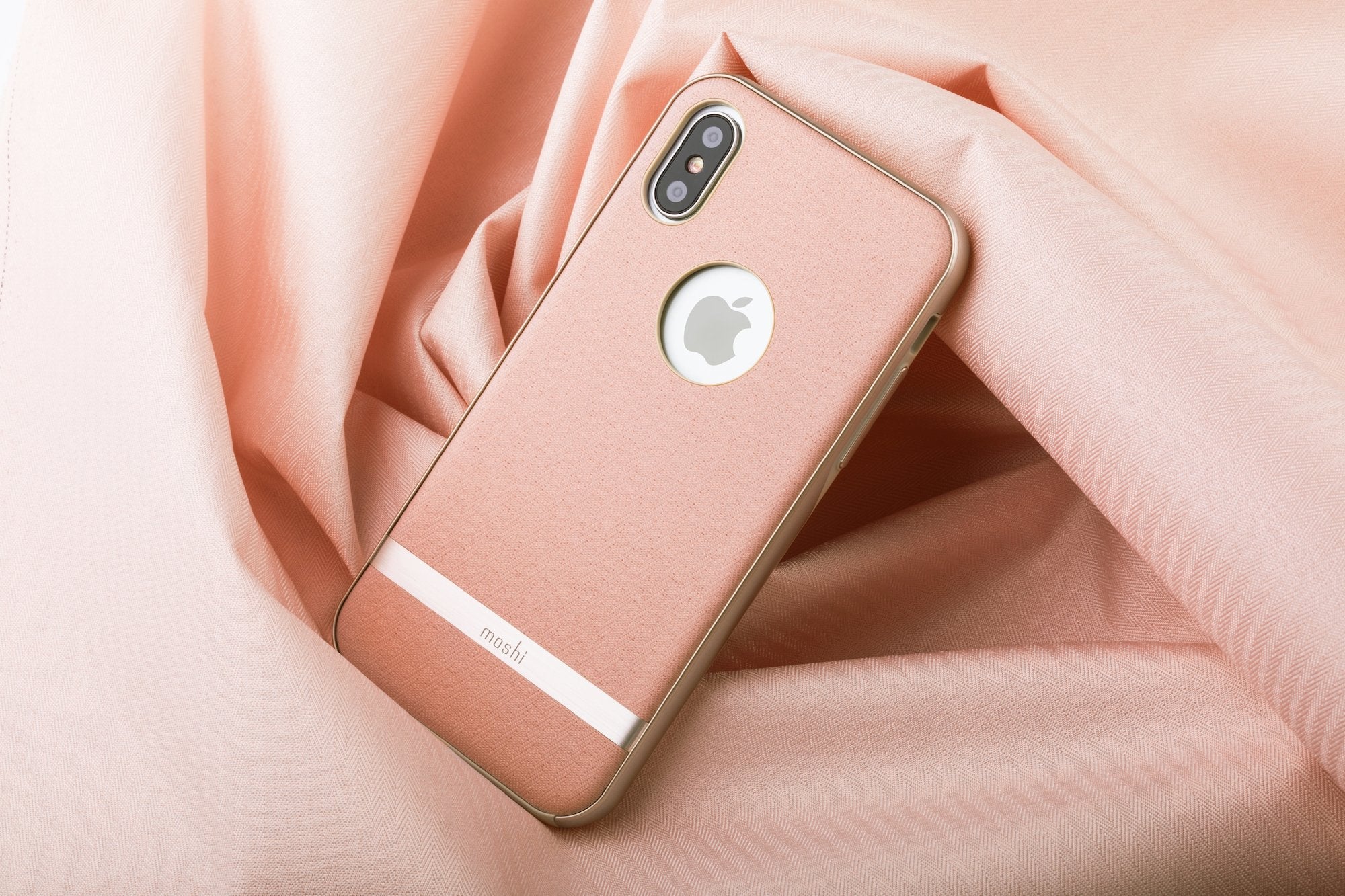 Moshi Vesta Ultra Slim Protective Textile Case For iPhone XS / X - Blossom Pink - Image 9