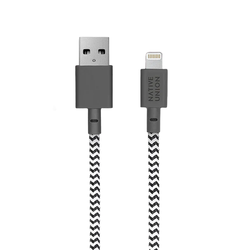 Native Union Belt Cable Lightning to USB-A with Leather Strap - Zebra Tan - Image 3
