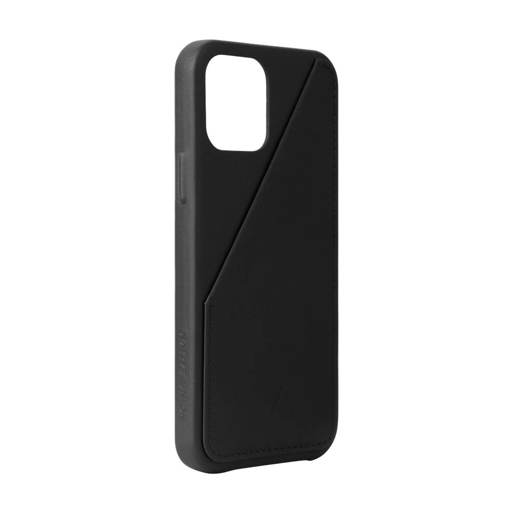 Native Union Clic Card Leather Case For iPhone 12 / 12 Pro - Black - Image 3