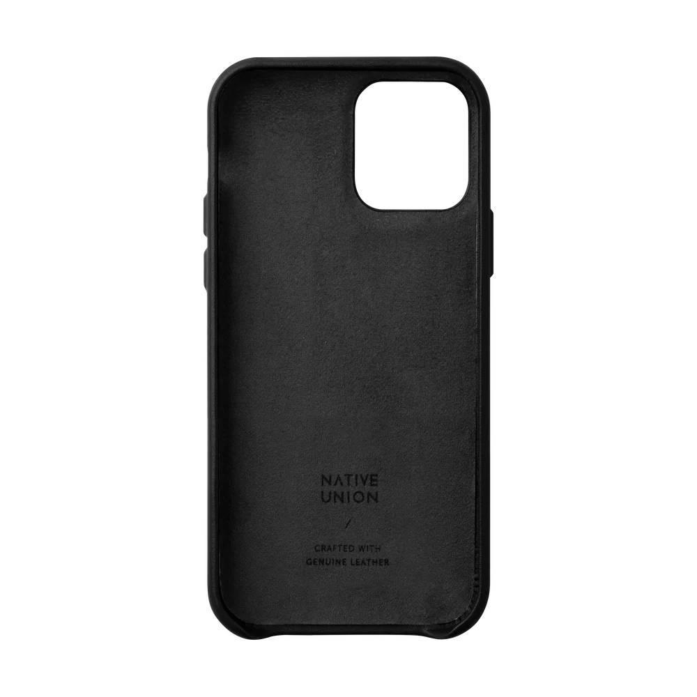 Native Union Clic Card Leather Case For iPhone 12 / 12 Pro - Black - Image 4