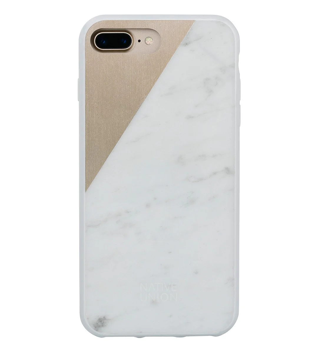 Native Union CLIC Marble Case For iPhone 8 / 7 / SE 2020 / SE 2022 in White/Gold - Bonus Screen Protector! - Image 3