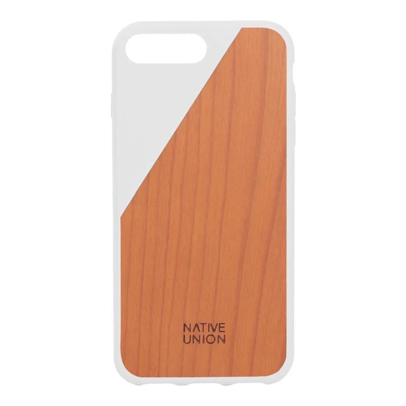 Native Union CLIC Wooden Crafted Case For iPhone 8 / 7 / SE 2020 / SE 2022 - White/Cherry - Image 2