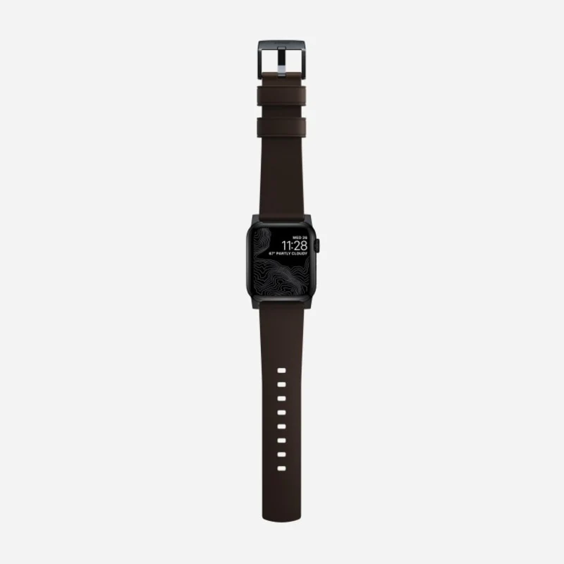 Nomad Active Band Pro 41mm Black Hardware Leather Bracelet - Classic Brown - Image 7